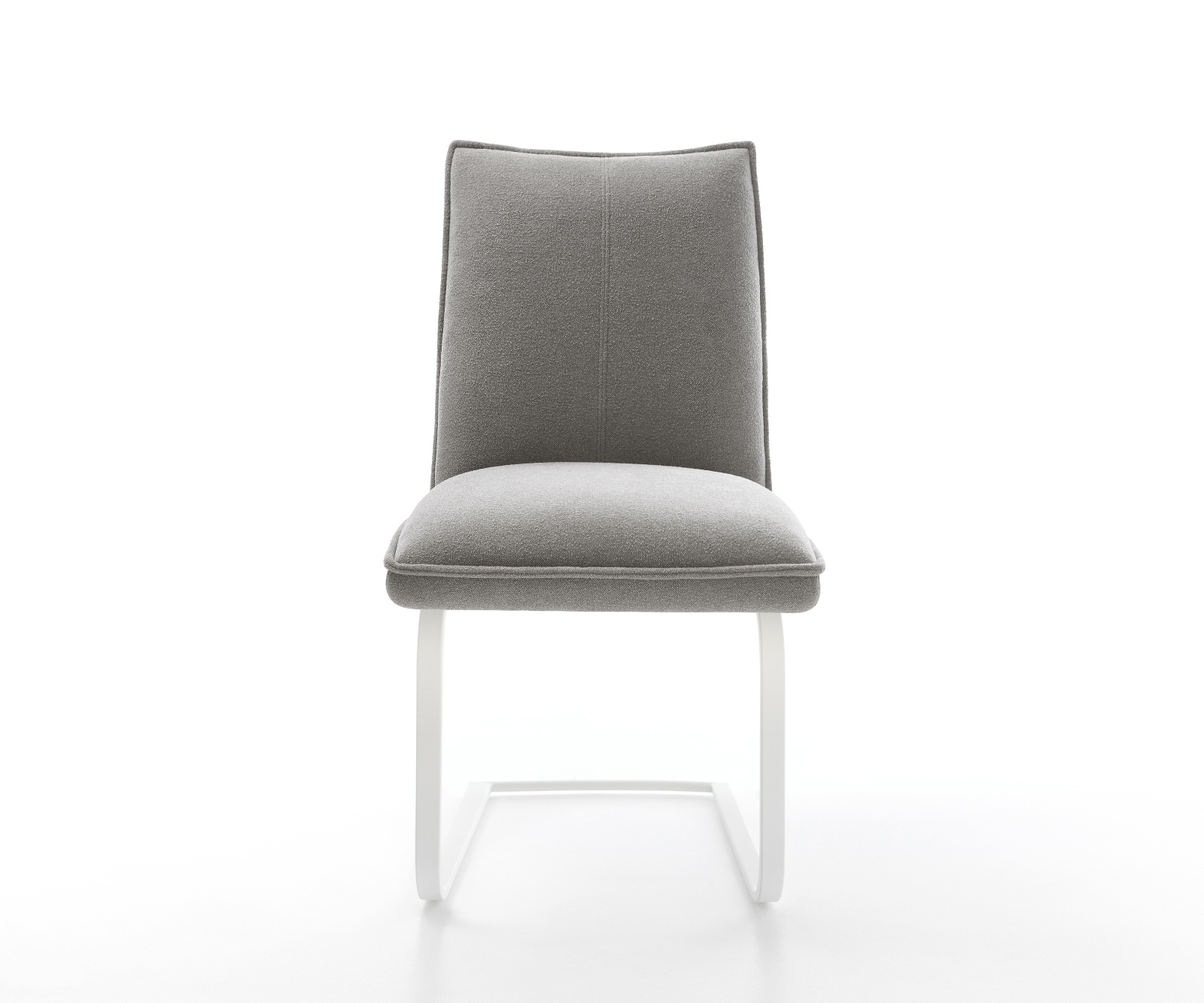 Étkezőszék Lelio-Flex strukturált szövet puha szürke konzolos lapos fehér zsákrugó - Image 2