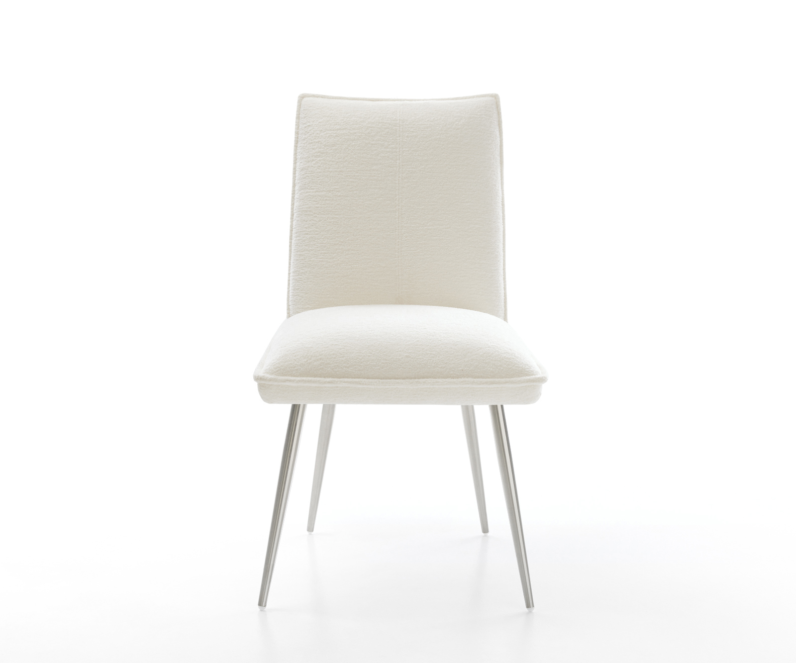 Étkezőszék Lelio-Flex bouclé puha bézs 4 láb kúpos rozsdamentes acél zsákrugó - Image 2