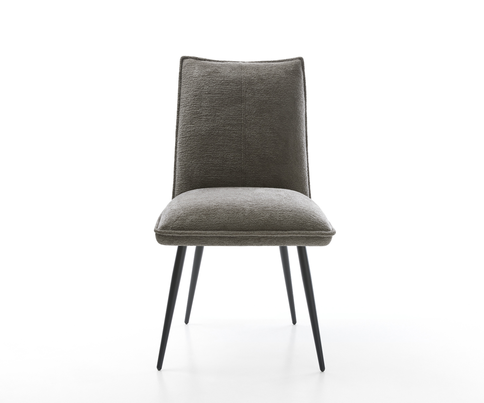 Étkezőszék Lelio-Flex bouclé puha sötét bézs 4 láb kúpos fekete zsákrugós - Image 2