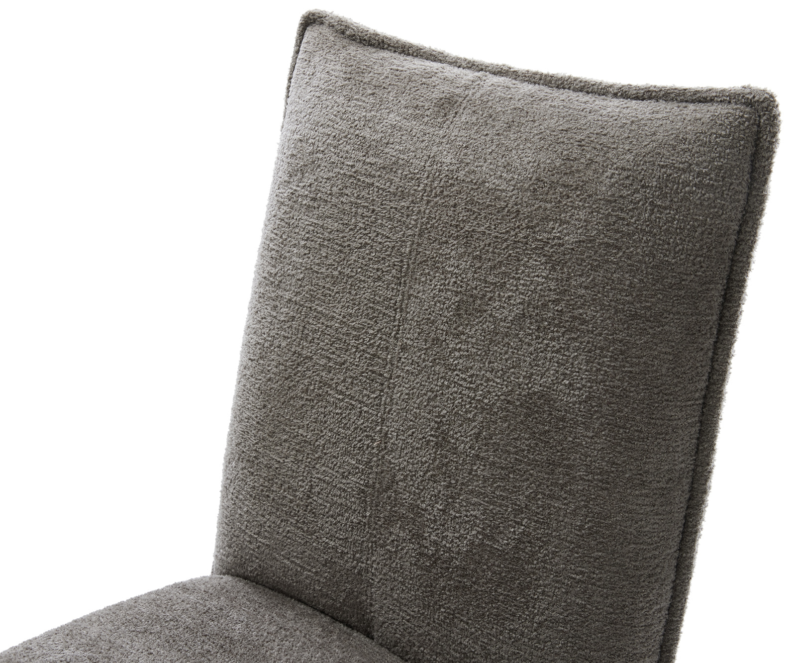 Étkezőszék Lelio-Flex bouclé puha sötét bézs konzolos lapos fehér zsákrugós - Image 4