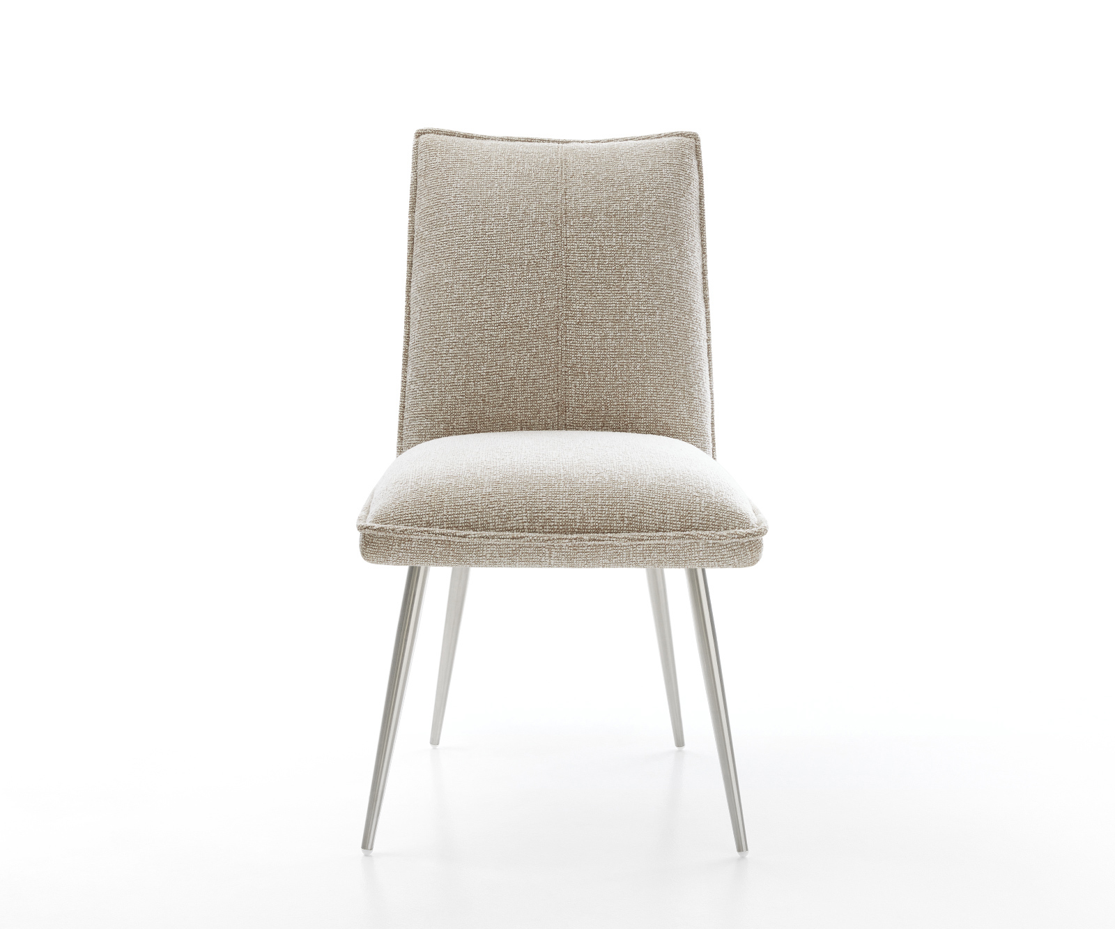 Étkezőszék Lelio-Flex szövött szövet puha bézs 4 láb kúpos rozsdamentes acél zsákrugó - Image 2