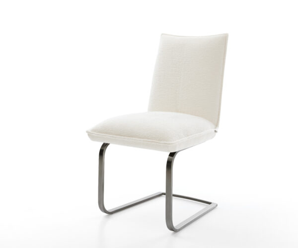 Étkezőszék Lelio-Flex bouclé puha bézs konzolos lapos antracit zsákrugó