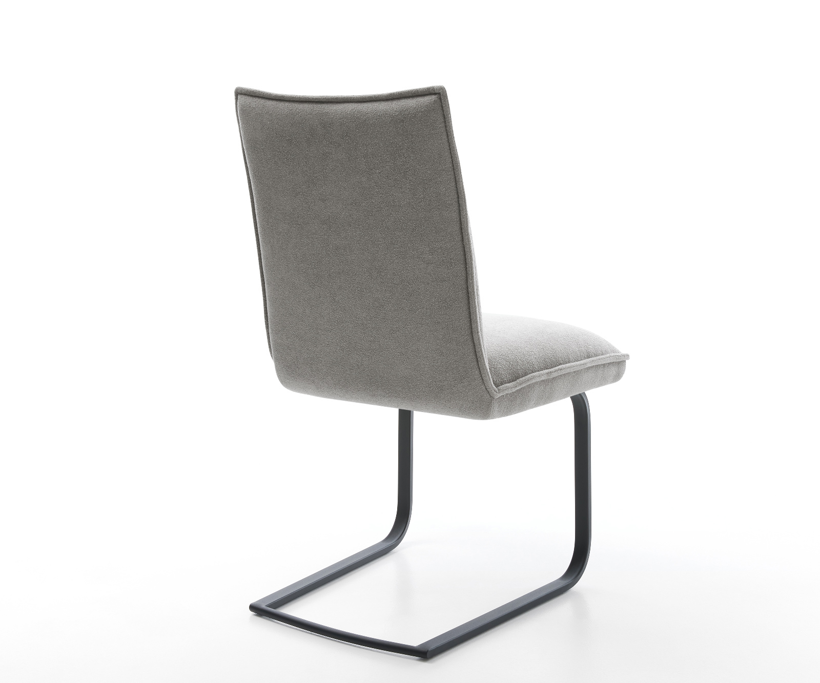 Étkezőszék Lelio-Flex strukturált szövet puha szürke étkezőszék lapos fekete zsákrugós - Image 5