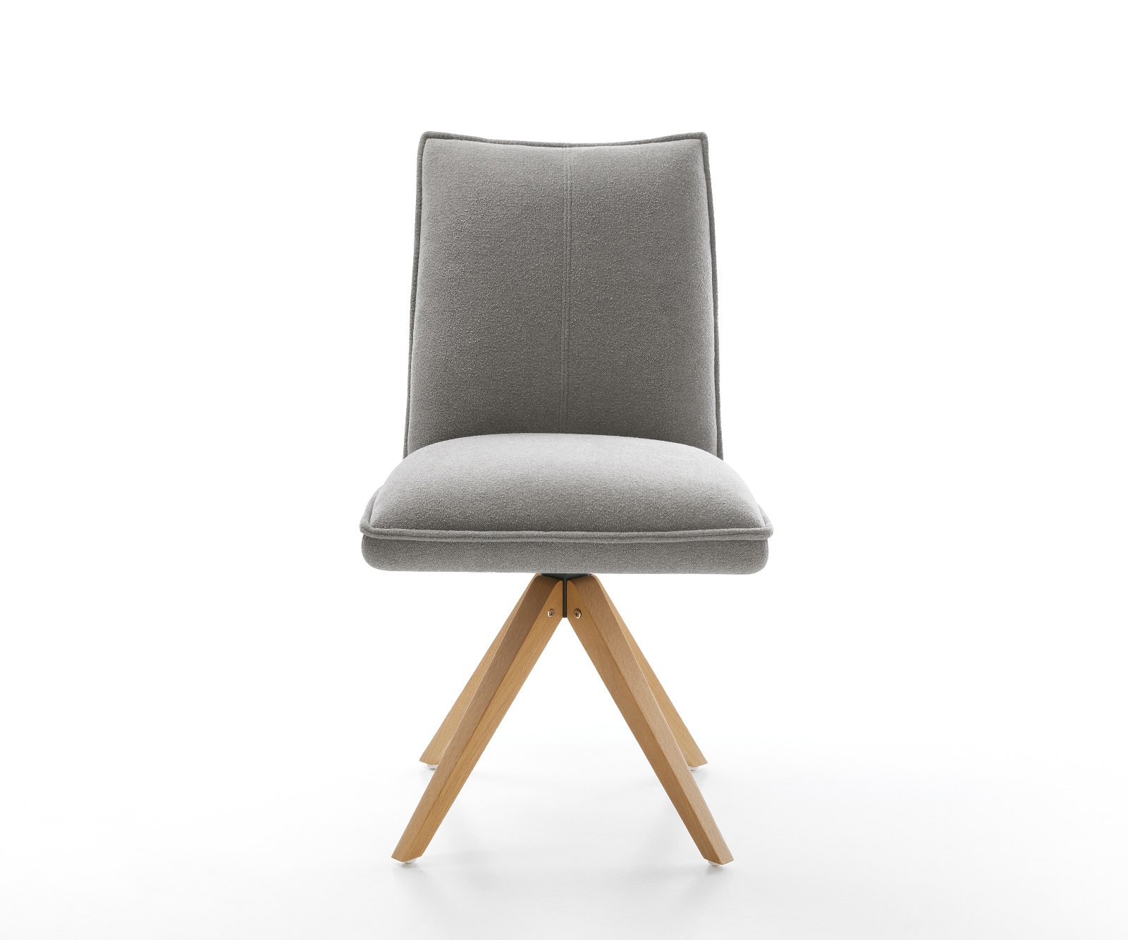 Étkezőszék Lelio-Flex strukturált szövet puha szürke fa láb szögletes természetes 180° forgatható zsákrugós - Image 2