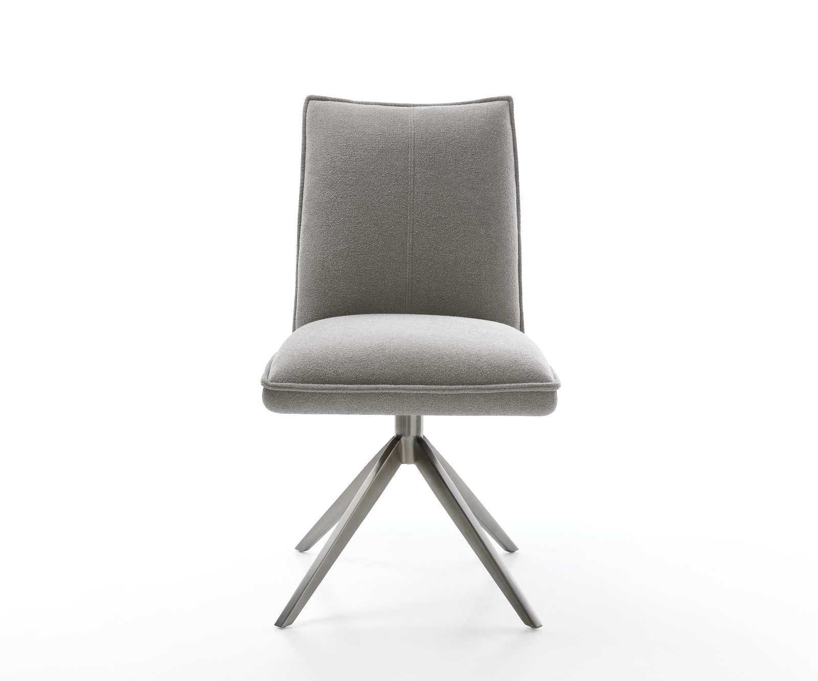 Étkezőszék Lelio-Flex strukturált szövet puha szürke kereszt láb széles grafit 360°-ban forgatható billenő funkció zsákrugós matrac - Image 2