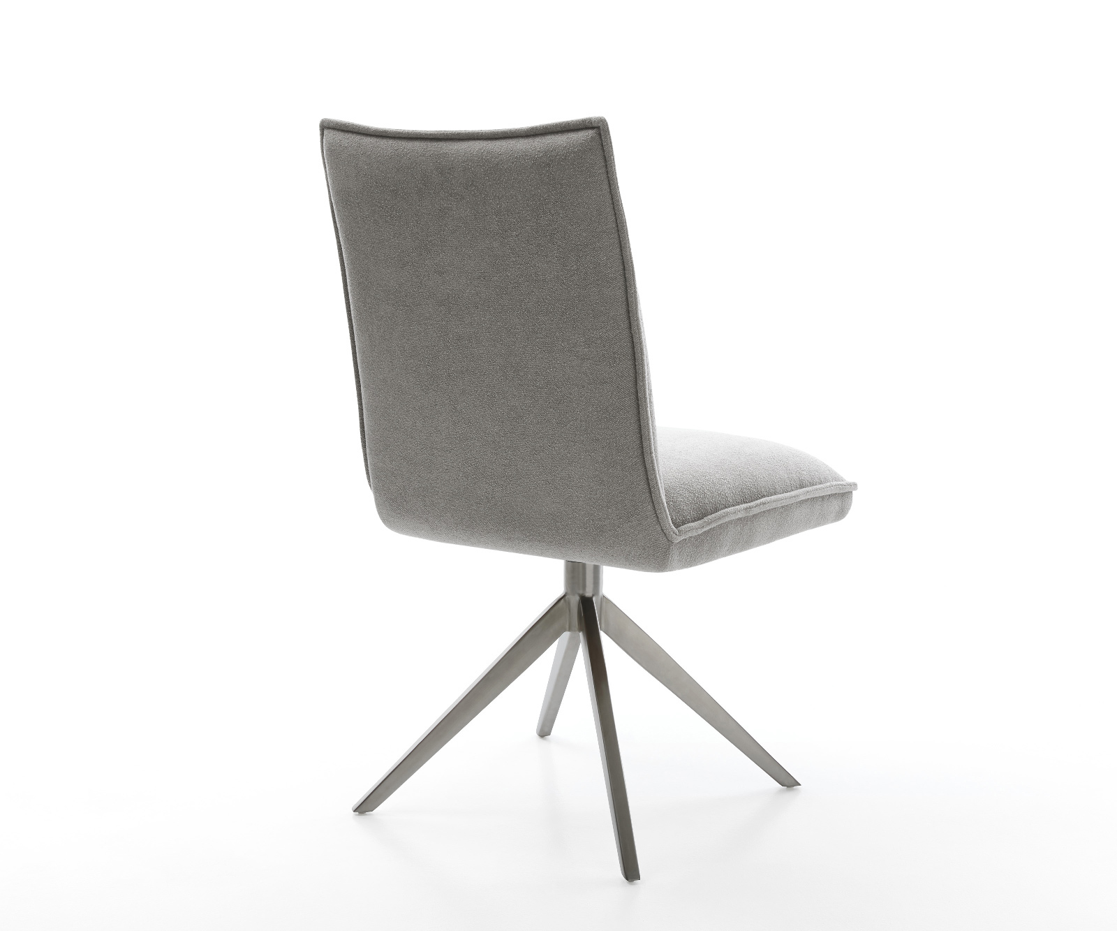 Étkezőszék Lelio-Flex strukturált szövet puha szürke kereszt láb széles grafit 360°-ban forgatható billenő funkció zsákrugós matrac - Image 5