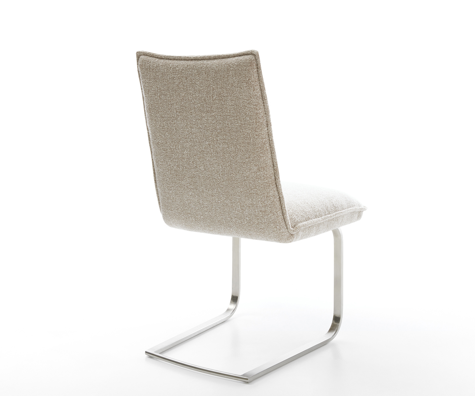 Étkezőszék Lelio-Flex szövött szövet puha bézs konzolos lapos rozsdamentes acél zsákrugós - Image 5
