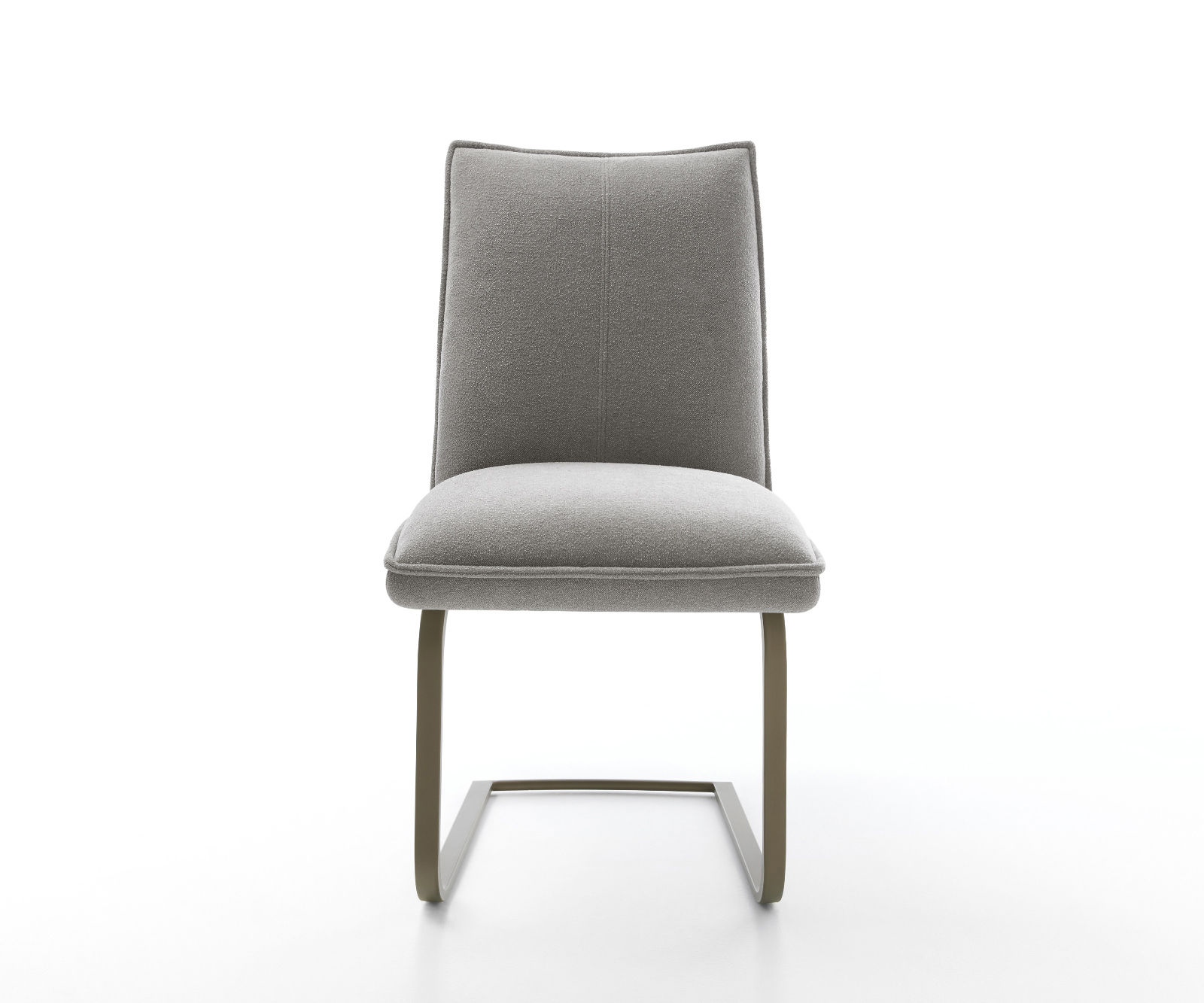 Étkezőszék Lelio-Flex strukturált szövet puha szürke konzolos lapos titánszínű rozsdamentes acél zsákrugós - Image 2