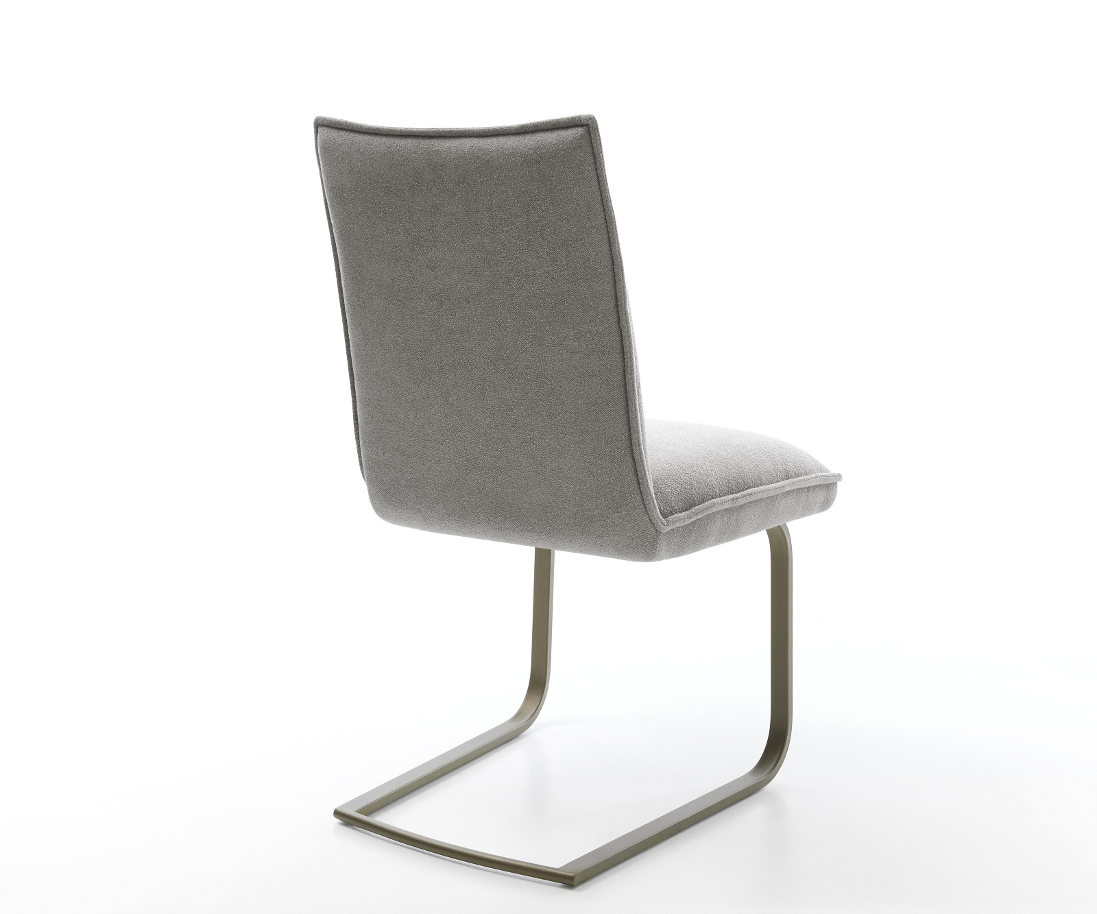 Étkezőszék Lelio-Flex strukturált szövet puha szürke konzolos lapos titánszínű rozsdamentes acél zsákrugós - Image 5