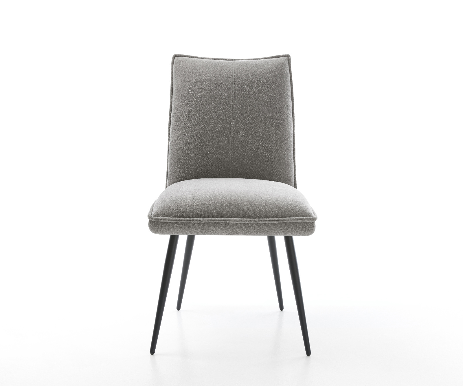 Étkezőszék Lelio-Flex strukturált szövet puha szürke 4 lábas kúpos fekete zsákrugós - Image 2