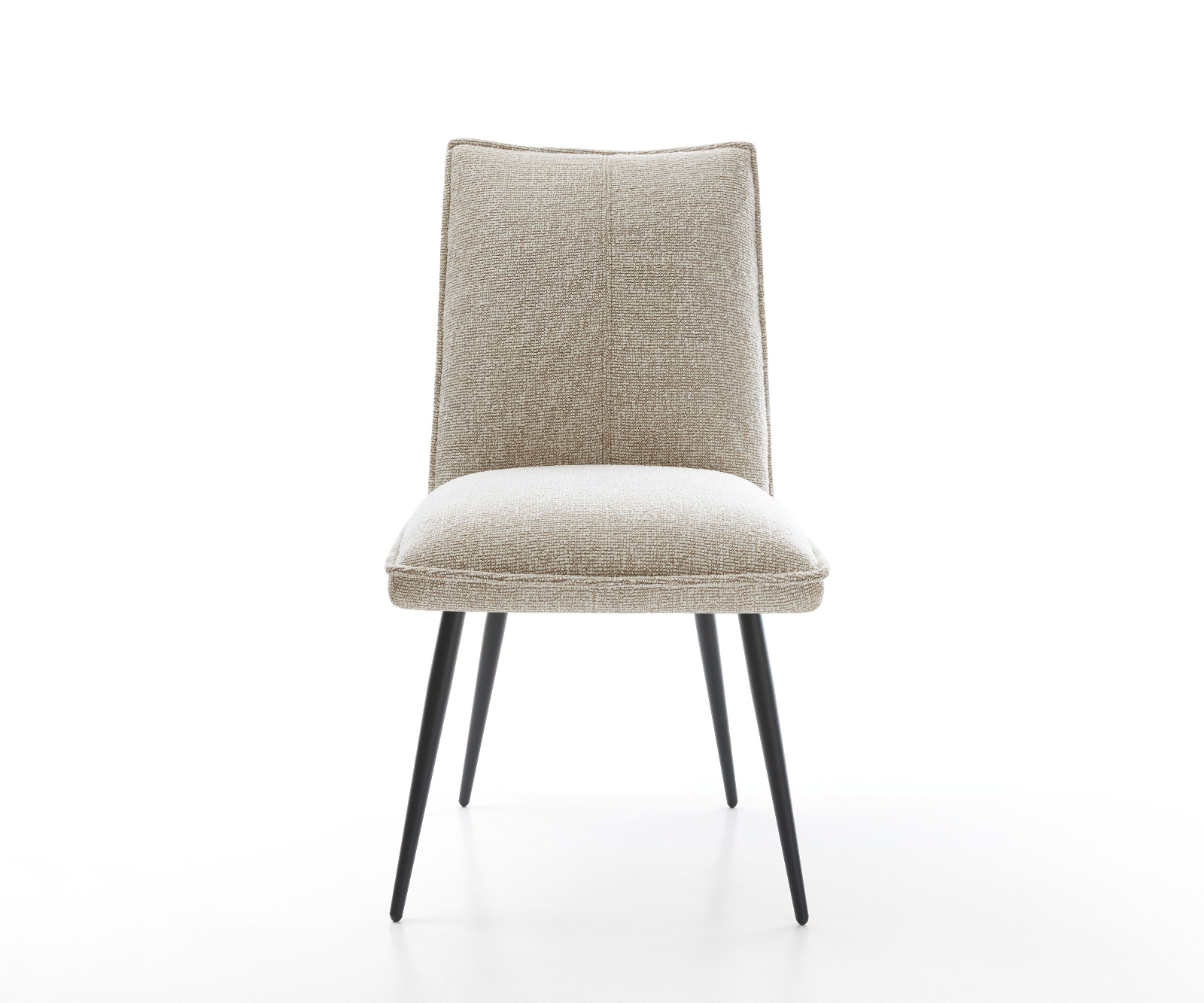 Étkezőszék Lelio-Flex szövött szövet puha bézs 4 láb kúpos fekete zsákrugó - Image 2