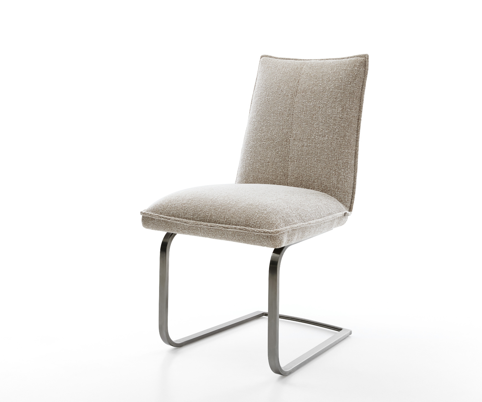 Étkezőszék Lelio-Flex szövött szövet puha bézs konzolos lapos antracit zsákrugós