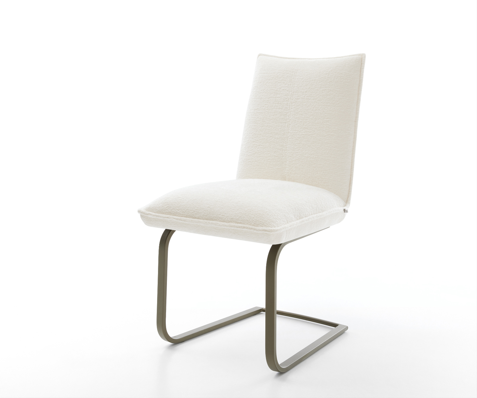 Étkezőszék Lelio-Flex bouclé puha bézs konzolos lapos láb titán színű hatás zsákrugós