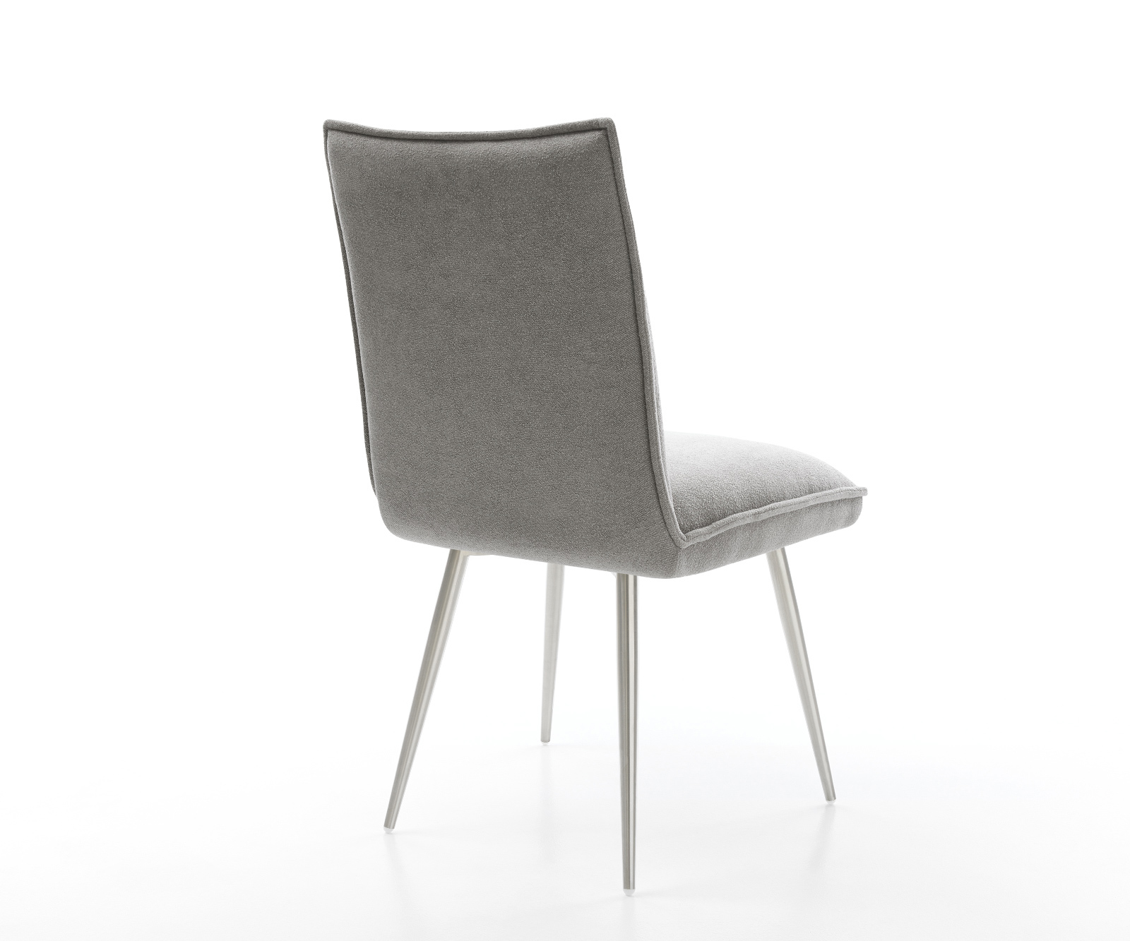 Étkezőszék Lelio-Flex strukturált szövet puha szürke 4 láb kúpos rozsdamentes acél zsákrugó - Image 5