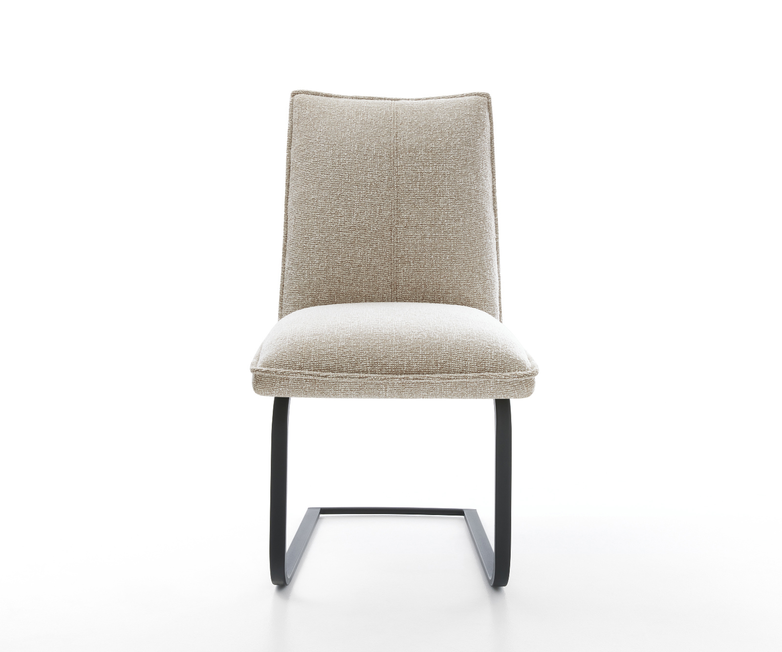 Étkezőszék Lelio-Flex szövött szövet puha bézs konzolos lapos fekete zsákrugós - Image 2
