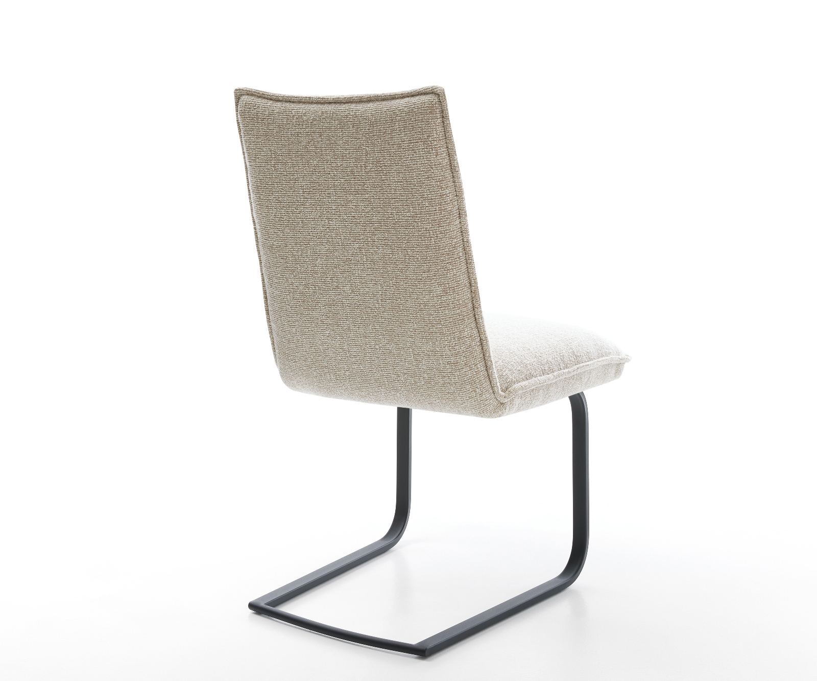 Étkezőszék Lelio-Flex szövött szövet puha bézs konzolos lapos fekete zsákrugós - Image 5