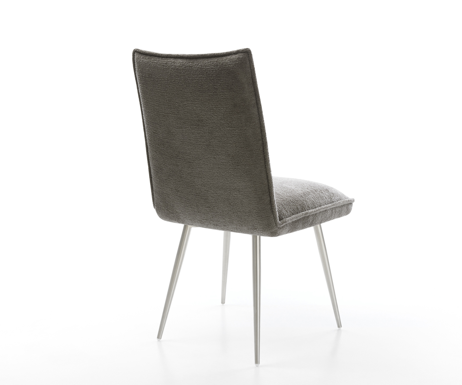 Étkezőszék Lelio-Flex bouclé puha sötét bézs 4 láb kúpos rozsdamentes acél zsákrugó - Image 5