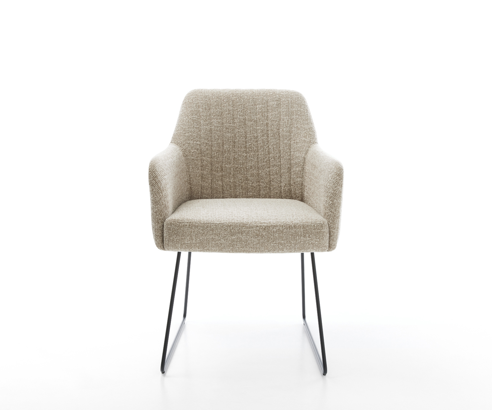 Étkezőszék Greg-Flex szövött szövet puha bézs vékony láb fekete zsákrugó - Image 2