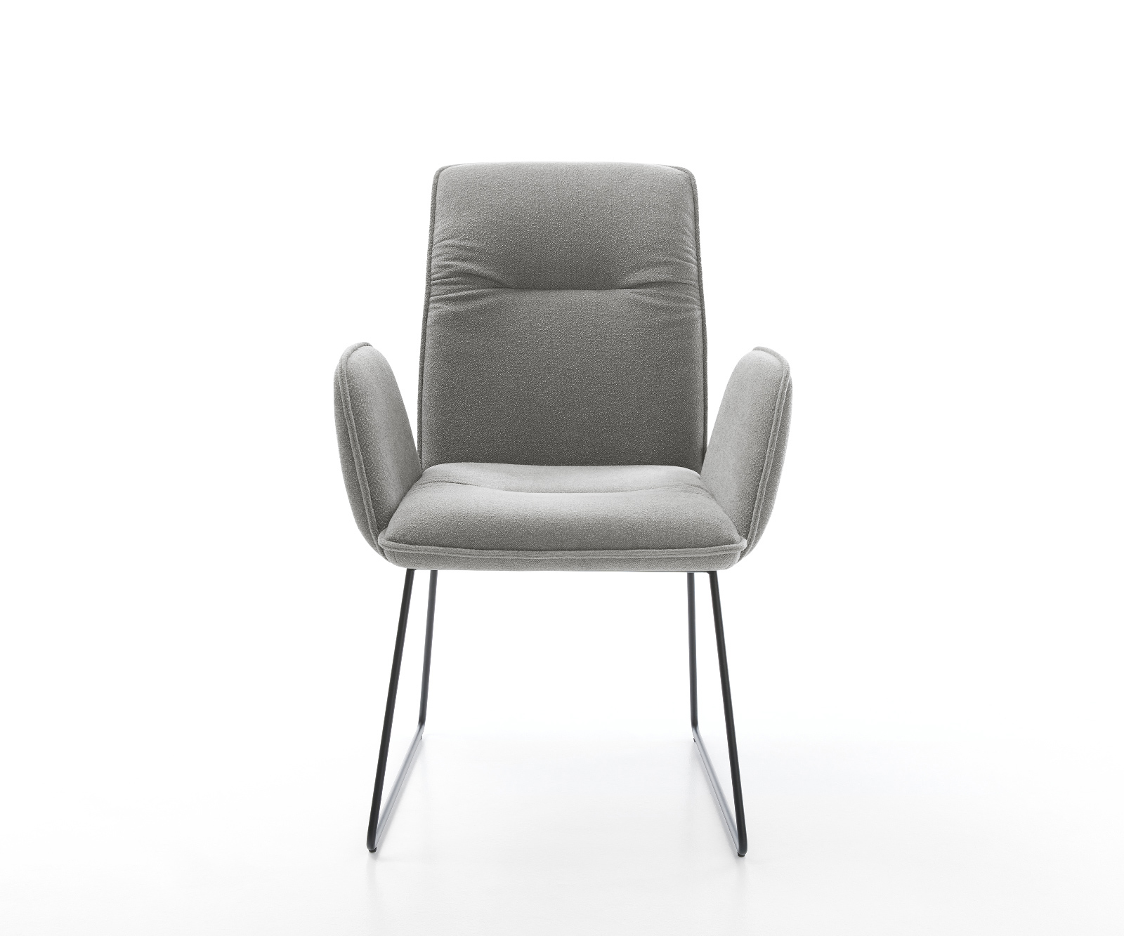 Étkezőszék Vinja-Flex strukturált szövet puha szürke vékony láb fekete - Image 2