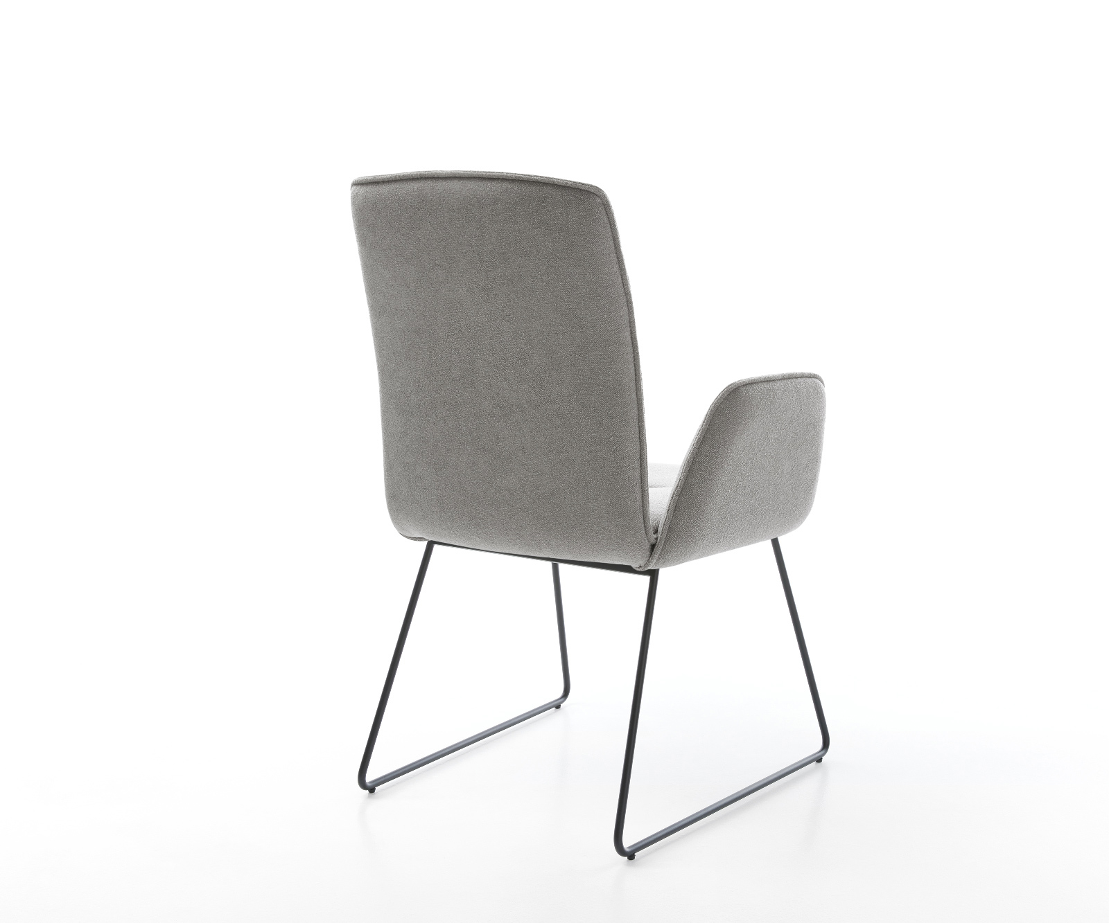 Étkezőszék Vinja-Flex strukturált szövet puha szürke vékony láb fekete - Image 5