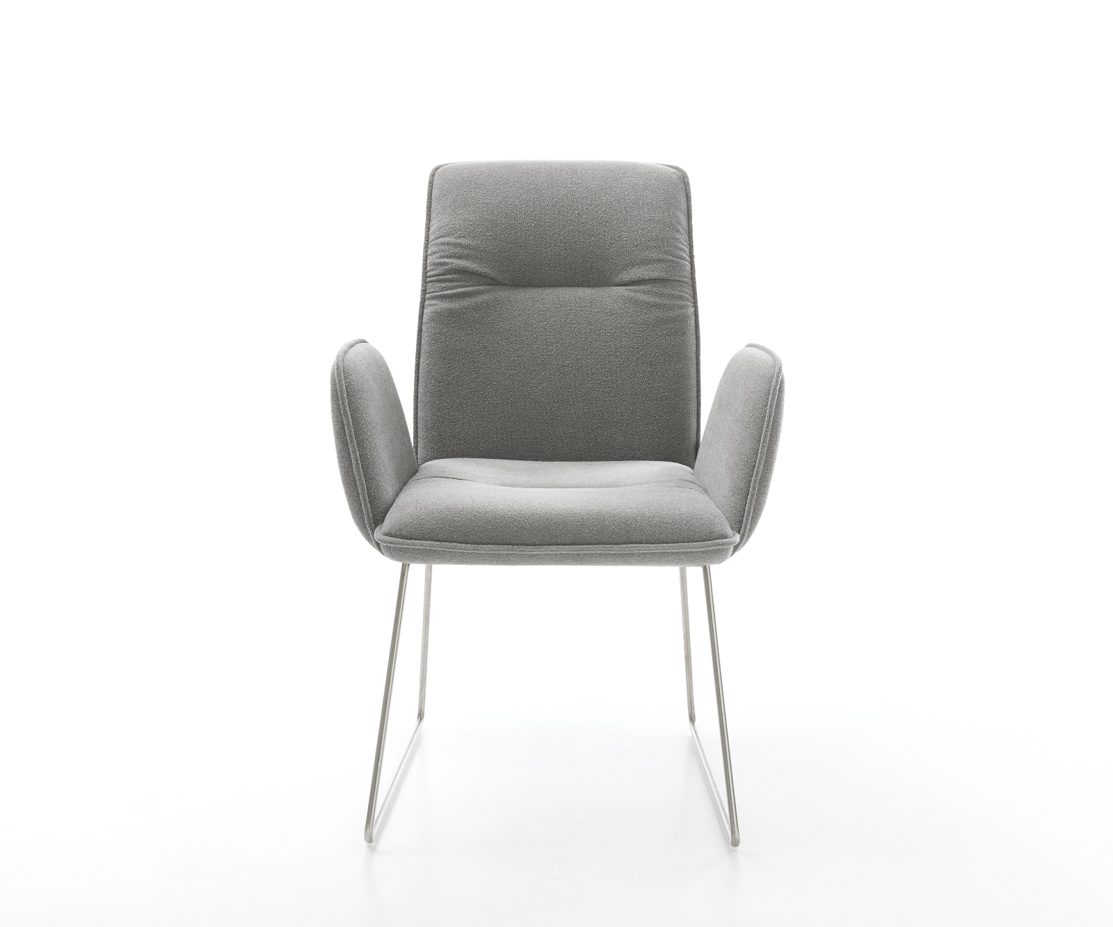 Étkezőszék Vinja-Flex strukturált szövet puha szürke vékony láb rozsdamentes acél - Image 2
