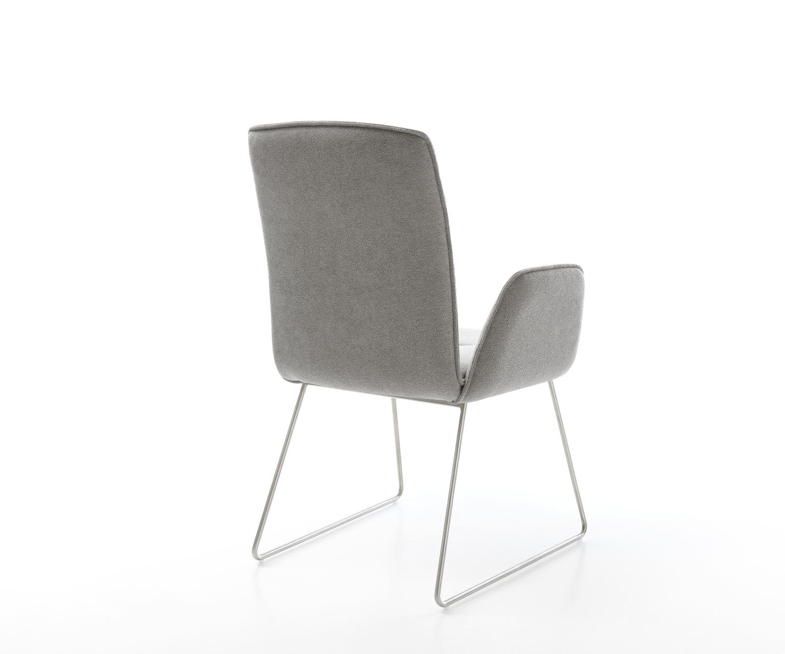 Étkezőszék Vinja-Flex strukturált szövet puha szürke vékony láb rozsdamentes acél - Image 5