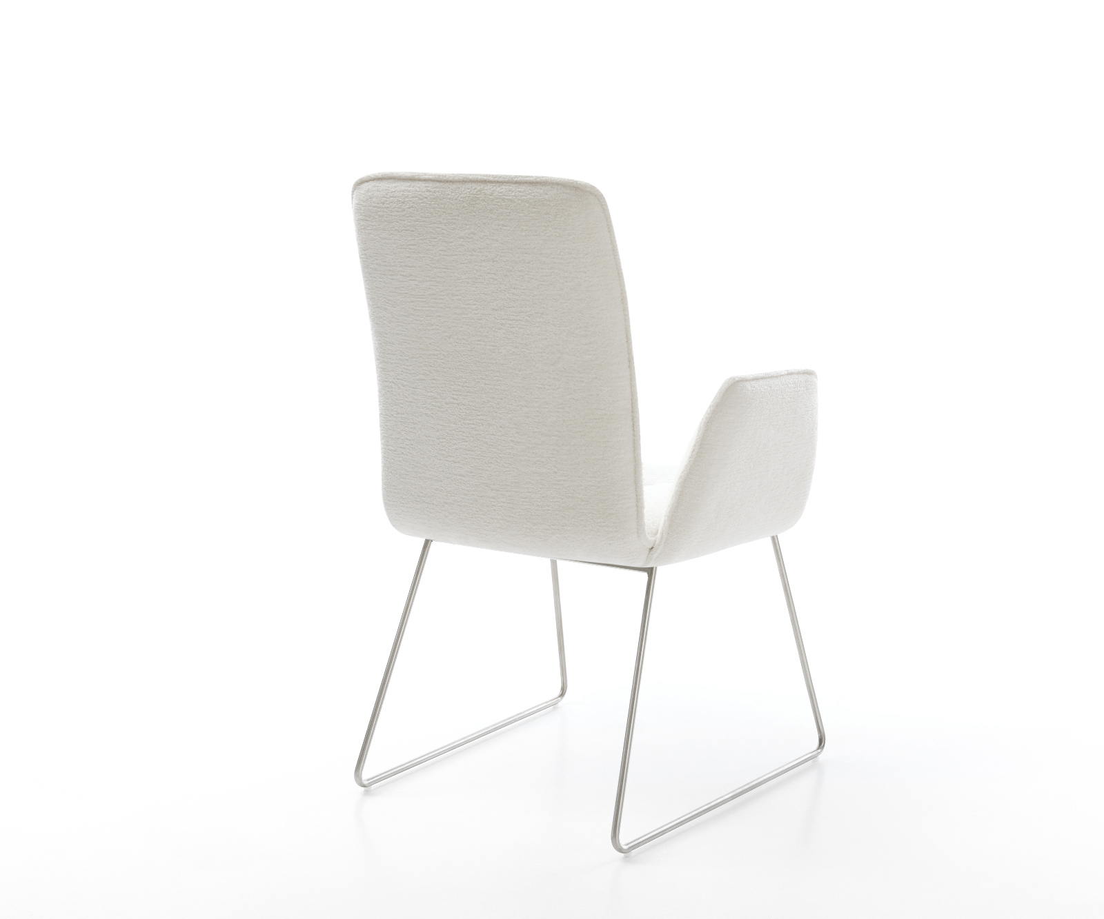 Étkezőszék Vinja-Flex bouclé puha bézs vékony láb rozsdamentes acél - Image 5