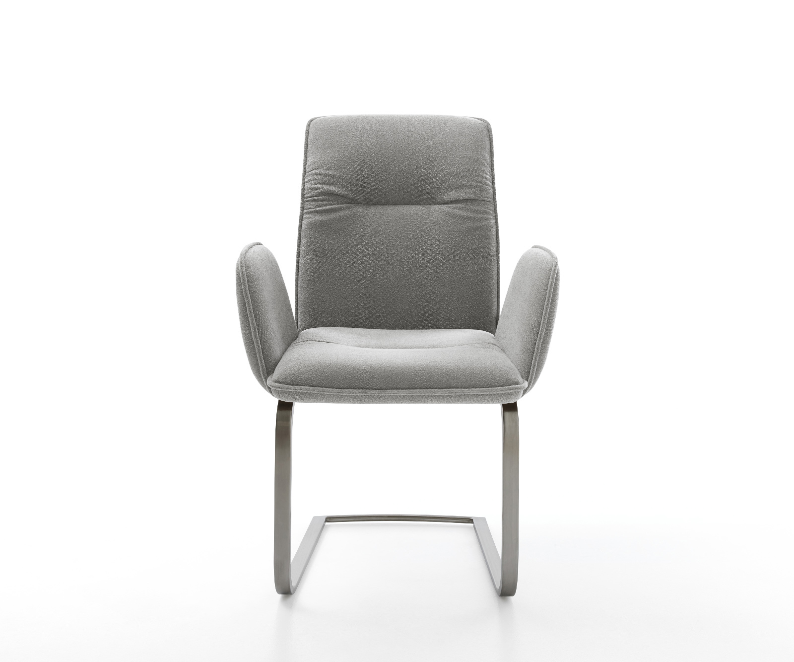 Étkezőszék Vinja-Flex strukturált szövet puha szürke konzolos lapos antracit - Image 2