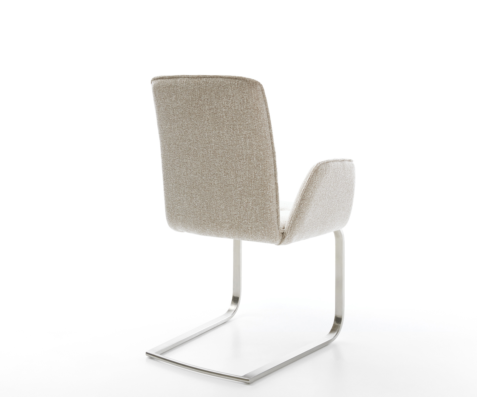 Étkezőszék Vinja-Flex mikroszálas puha bézs konzolos lapos rozsdamentes acél láb - Image 5