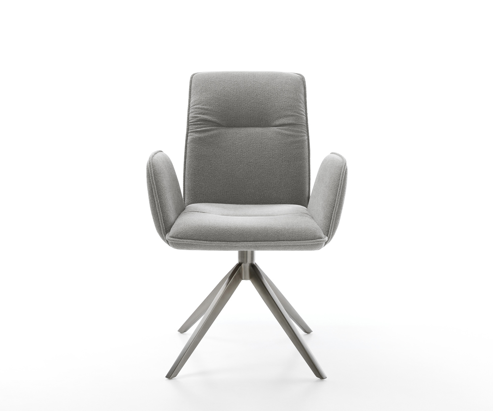 Étkezőszék Vinja-Flex strukturált szövet puha szürke kereszt láb széles grafit 360°-ban forgatható billenő funkció - Image 2