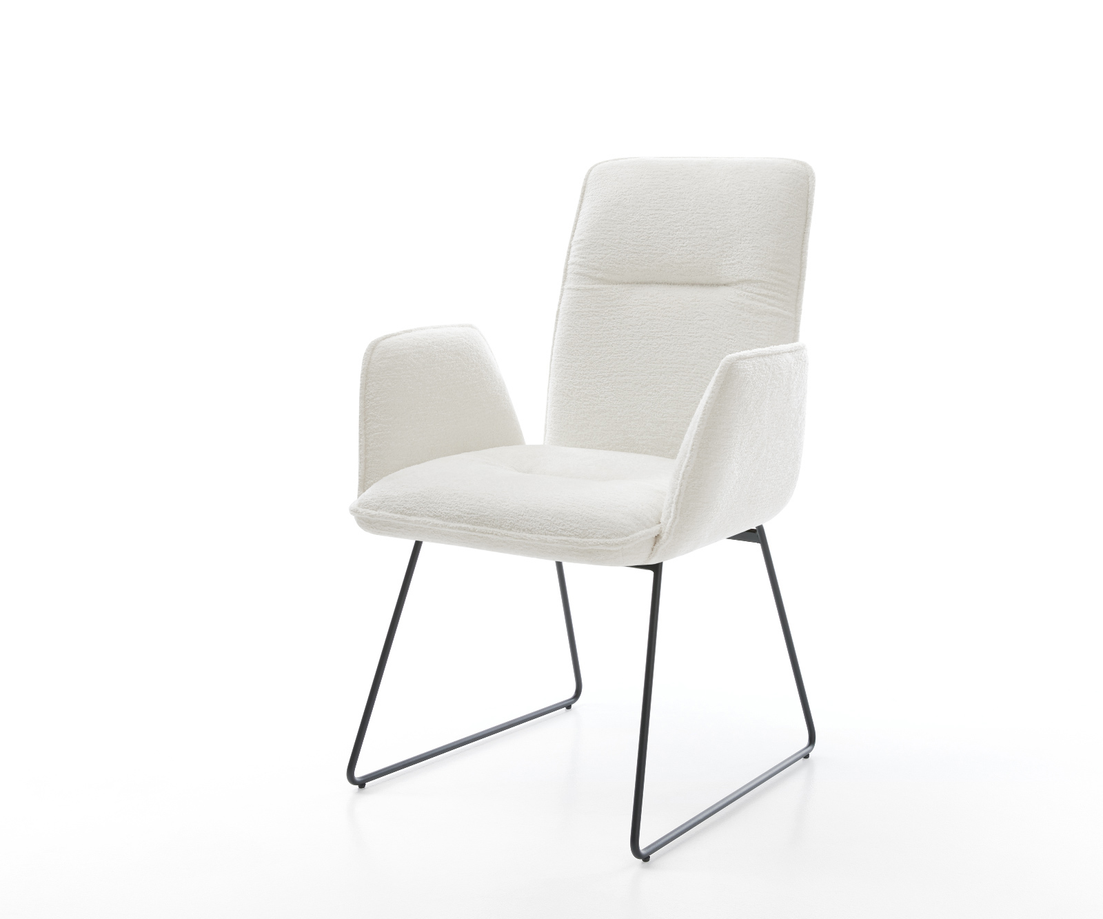 Étkezőszék Vinja-Flex bouclé puha bézs vékony láb fekete