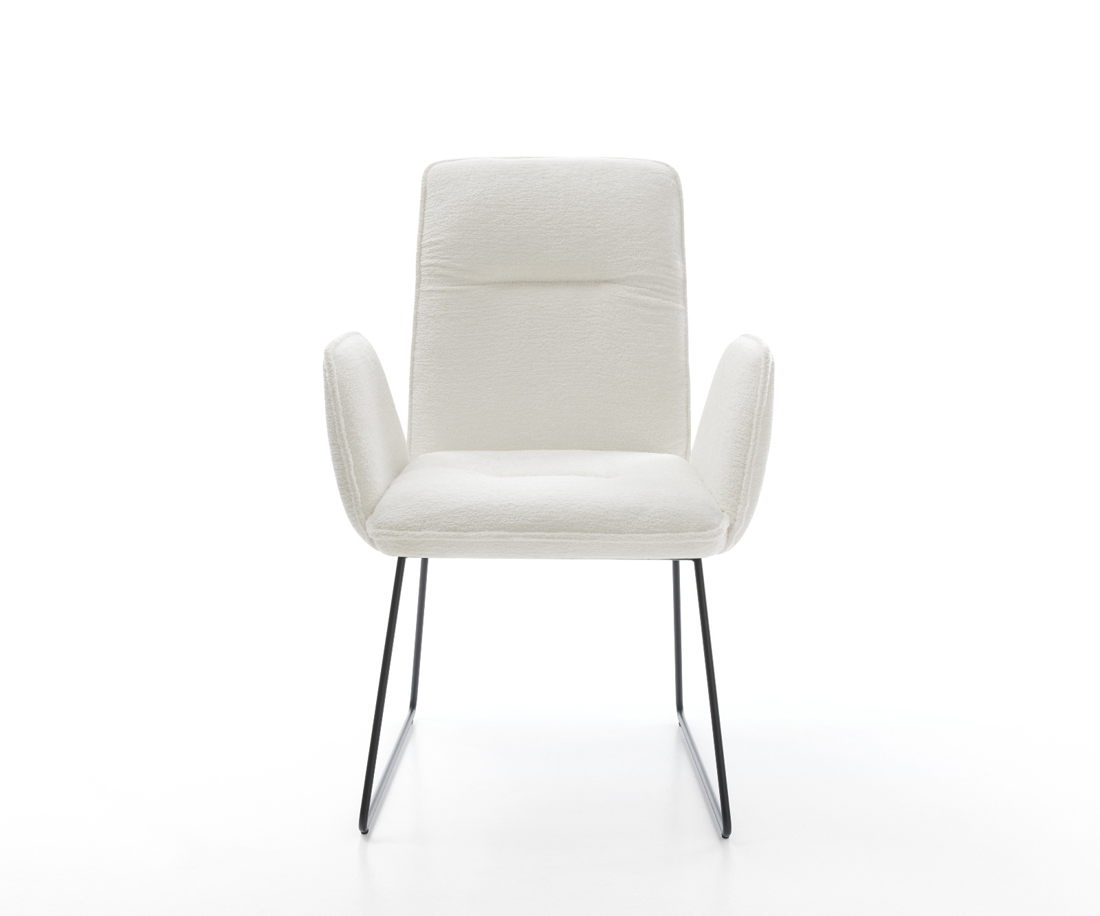 Étkezőszék Vinja-Flex bouclé puha bézs vékony láb fekete - Image 2