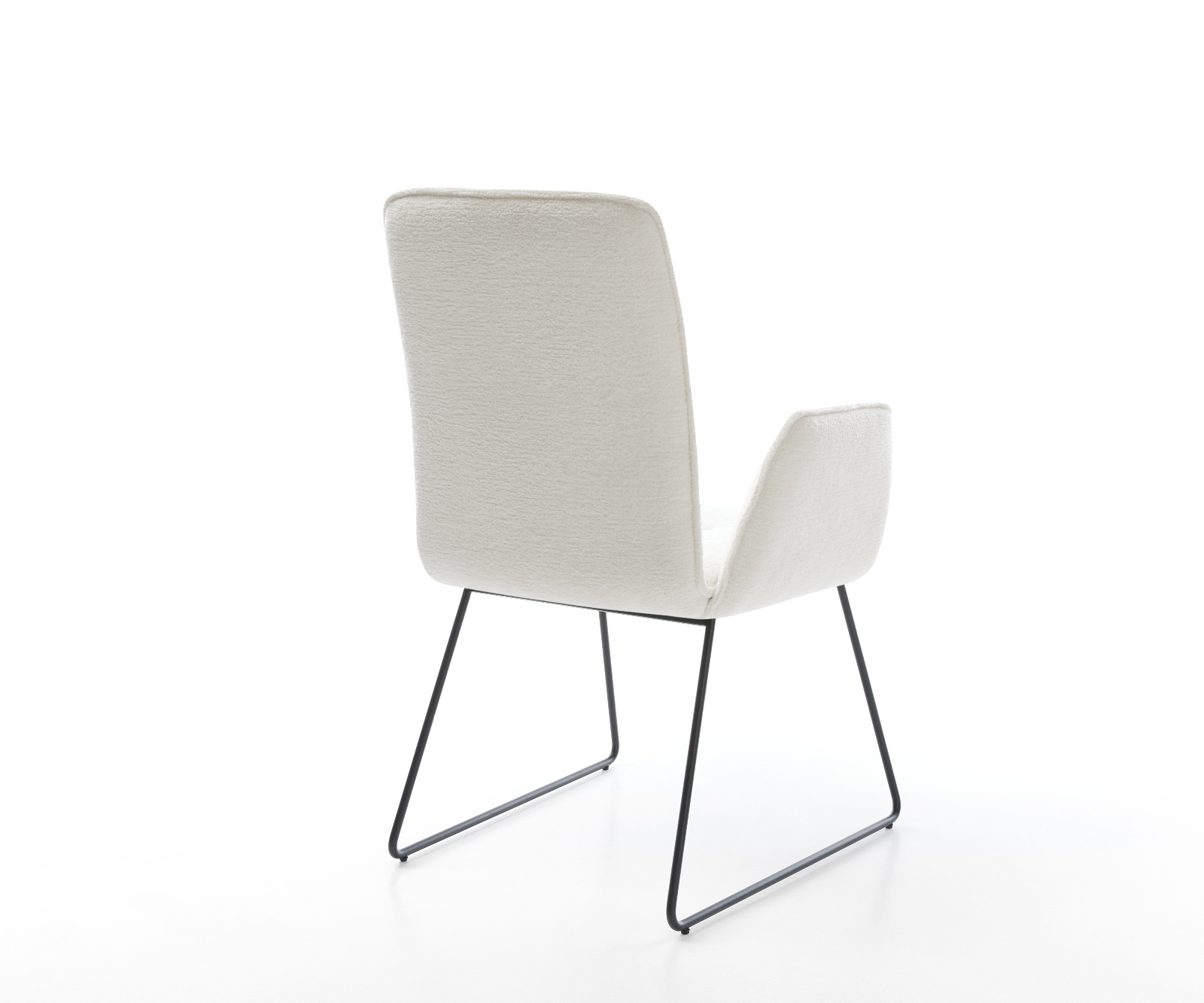 Étkezőszék Vinja-Flex bouclé puha bézs vékony láb fekete - Image 5