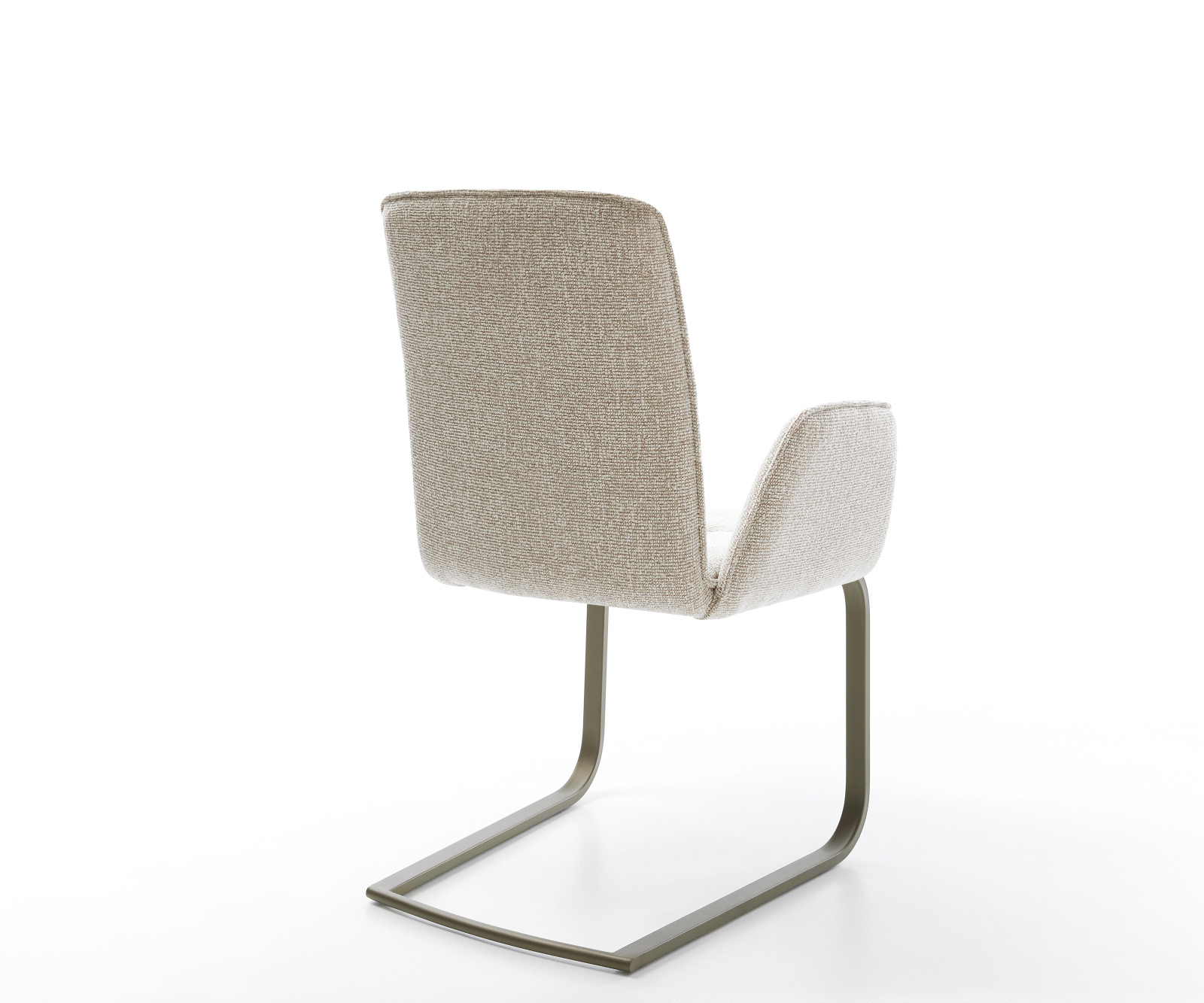 Étkezőszék Vinja-Flex szövött szövet puha bézs konzolos lapos láb titán színű - Image 5