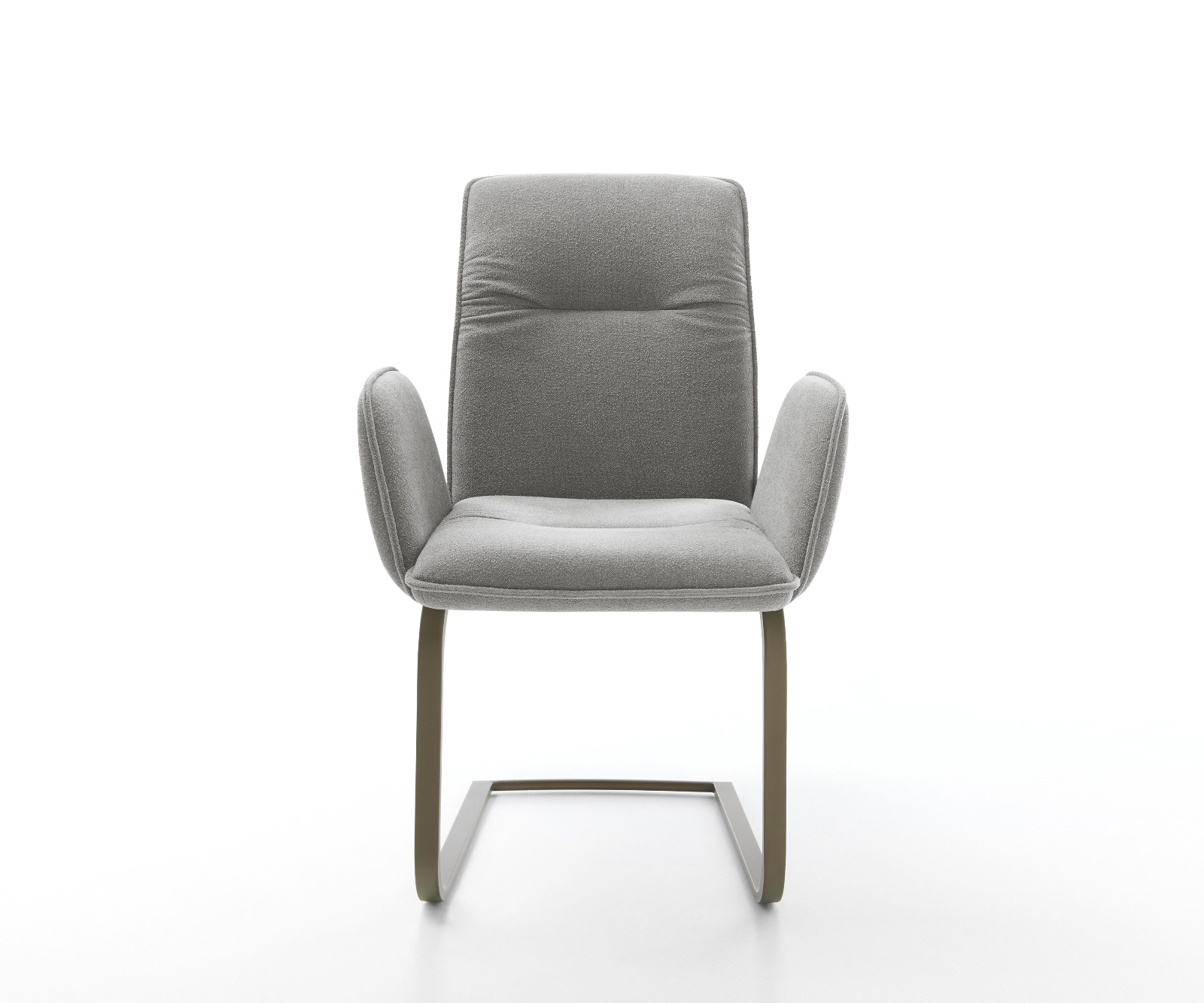 Étkezőszék Vinja-Flex strukturált szövet puha szürke konzolos lapos láb titán színű - Image 2