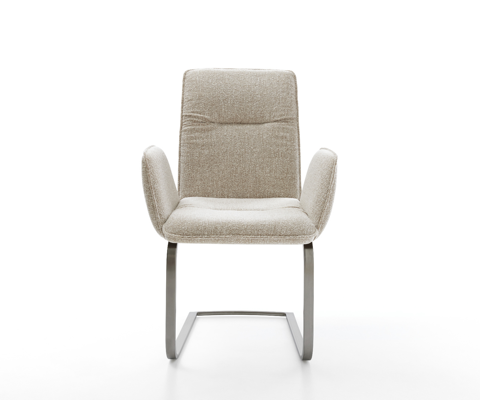 Étkezőszék Vinja-Flex szövött szövet puha bézs konzolos lapos antracit - Image 2