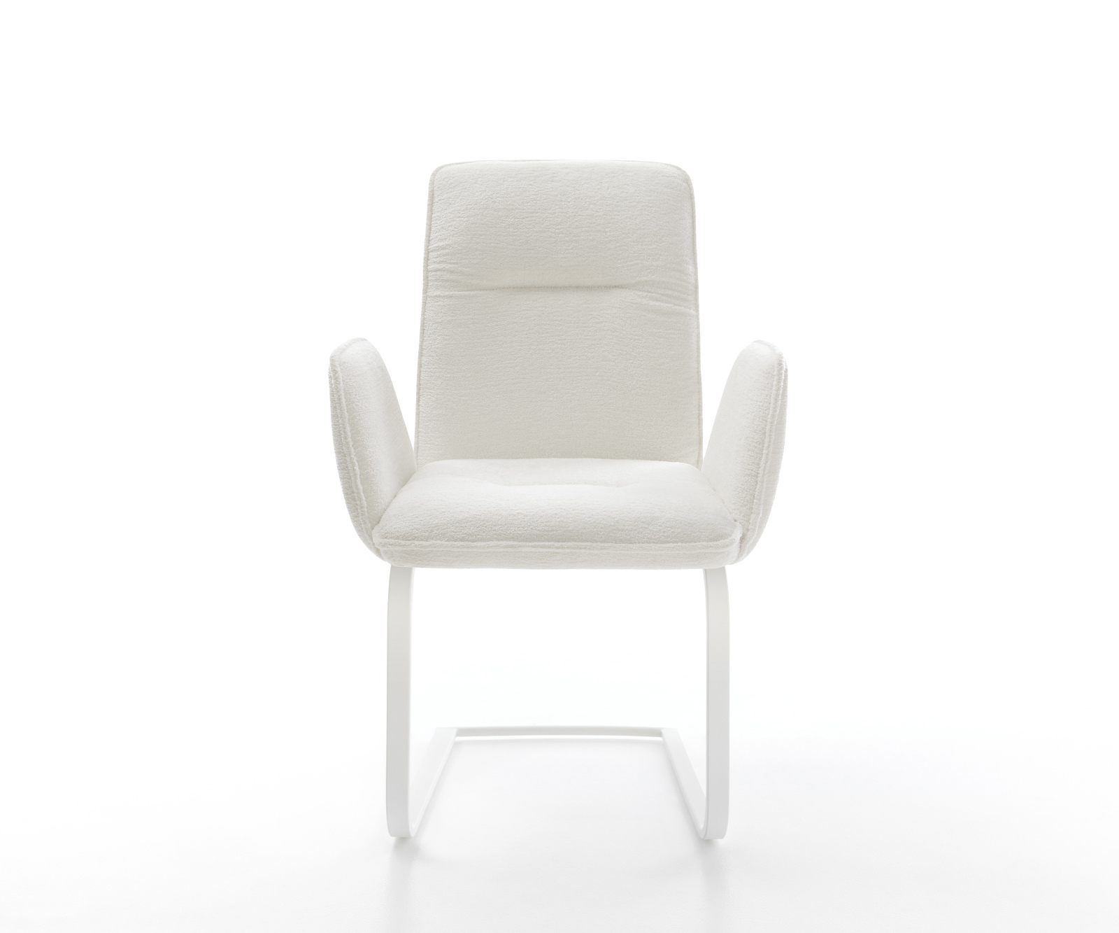 Étkezőszék Vinja-Flex bouclé puha bézs étkezőszék lapos fehér - Image 2