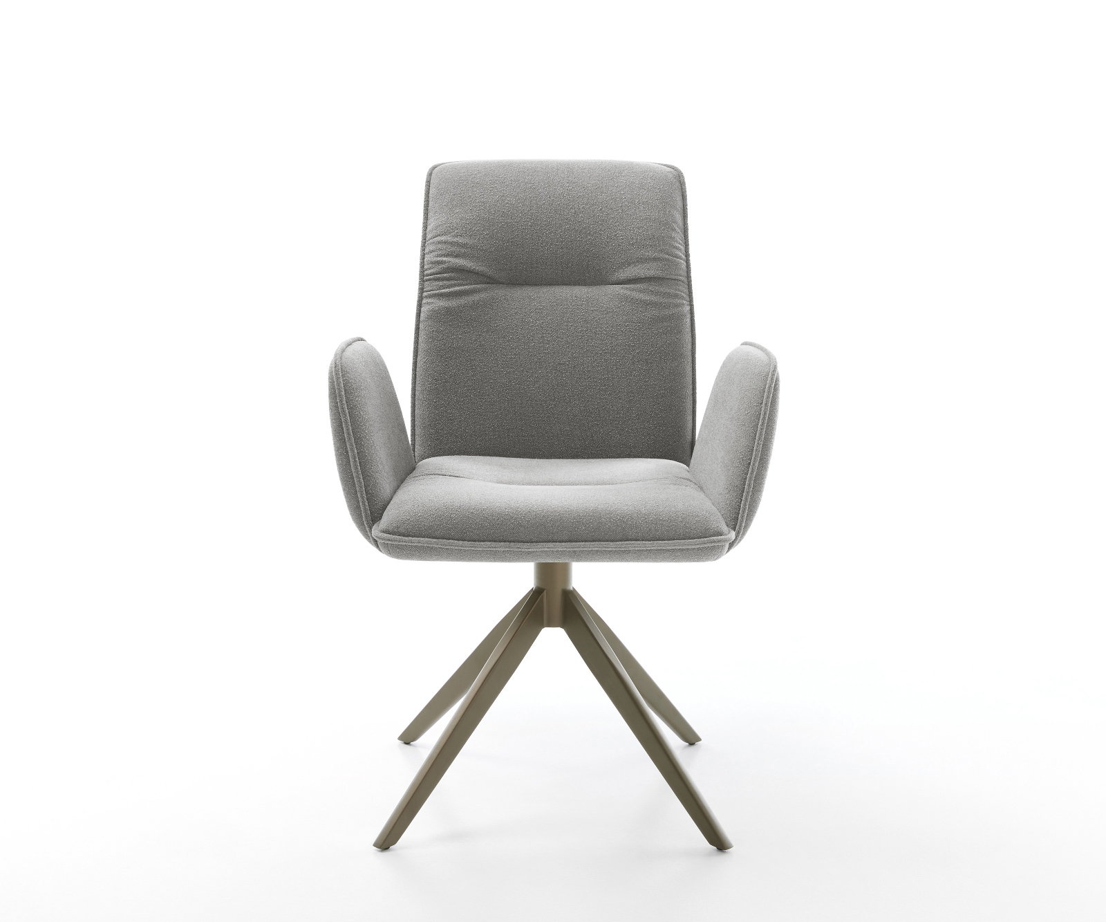 Étkezőszék Vinja-Flex strukturált szövet puha szürke kereszt láb széles titán színű hatvan fokban forgatható billenő funkció - Image 2