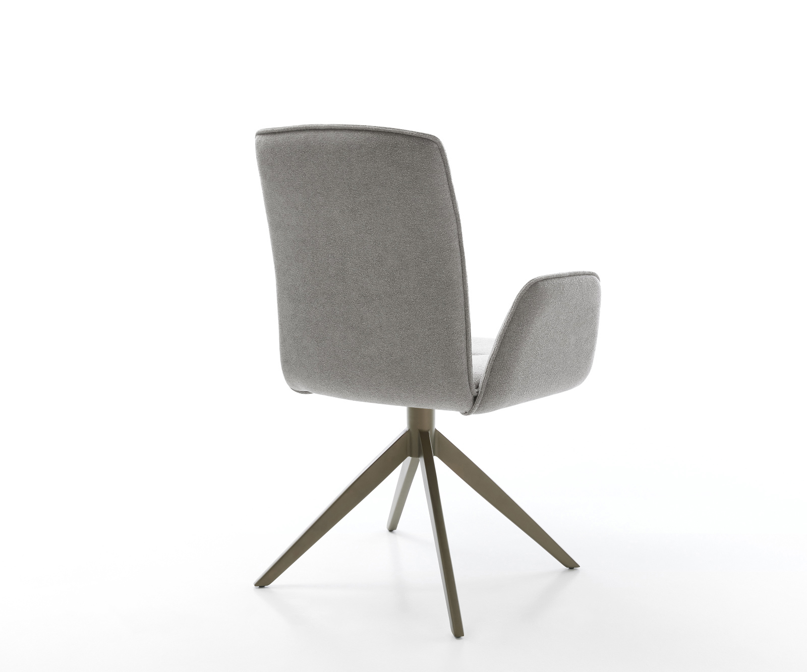 Étkezőszék Vinja-Flex strukturált szövet puha szürke kereszt láb széles titán színű hatvan fokban forgatható billenő funkció - Image 5