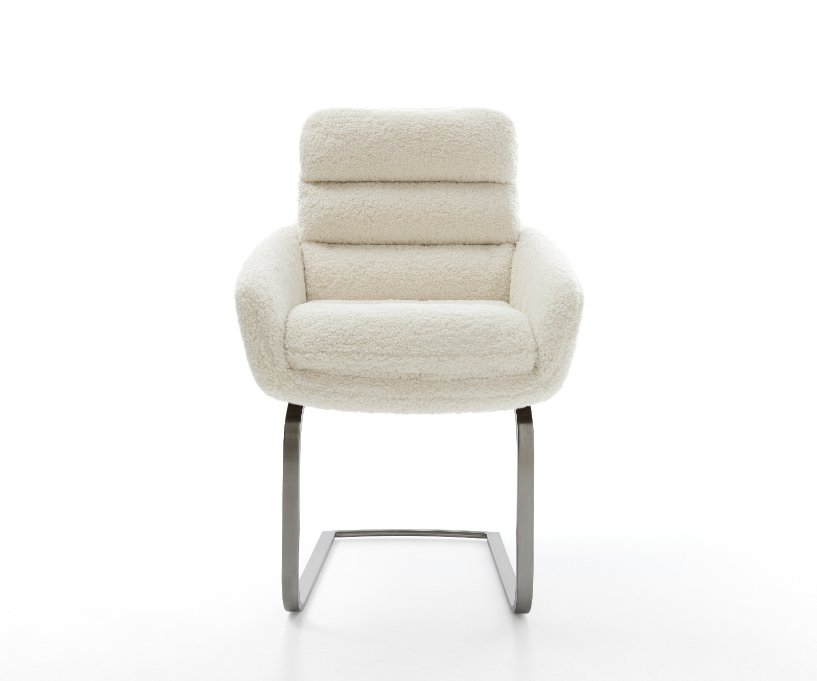 Étkezőszék Abelia-Flex karfás mikroszálas bézs konzolos lapos antracit - Image 2