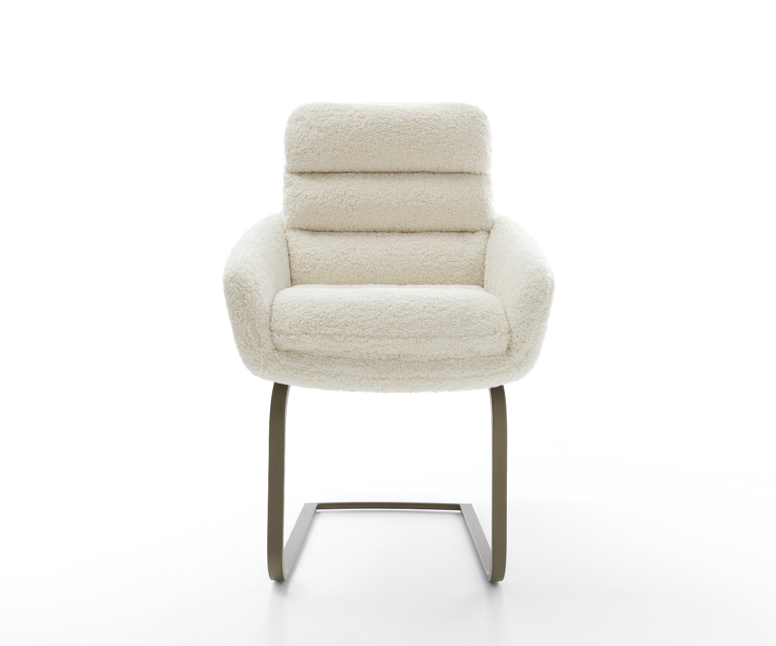 Étkezőszék Abelia-Flex karfás mikroszálas bézs konzolos lapos láb titán színű - Image 2