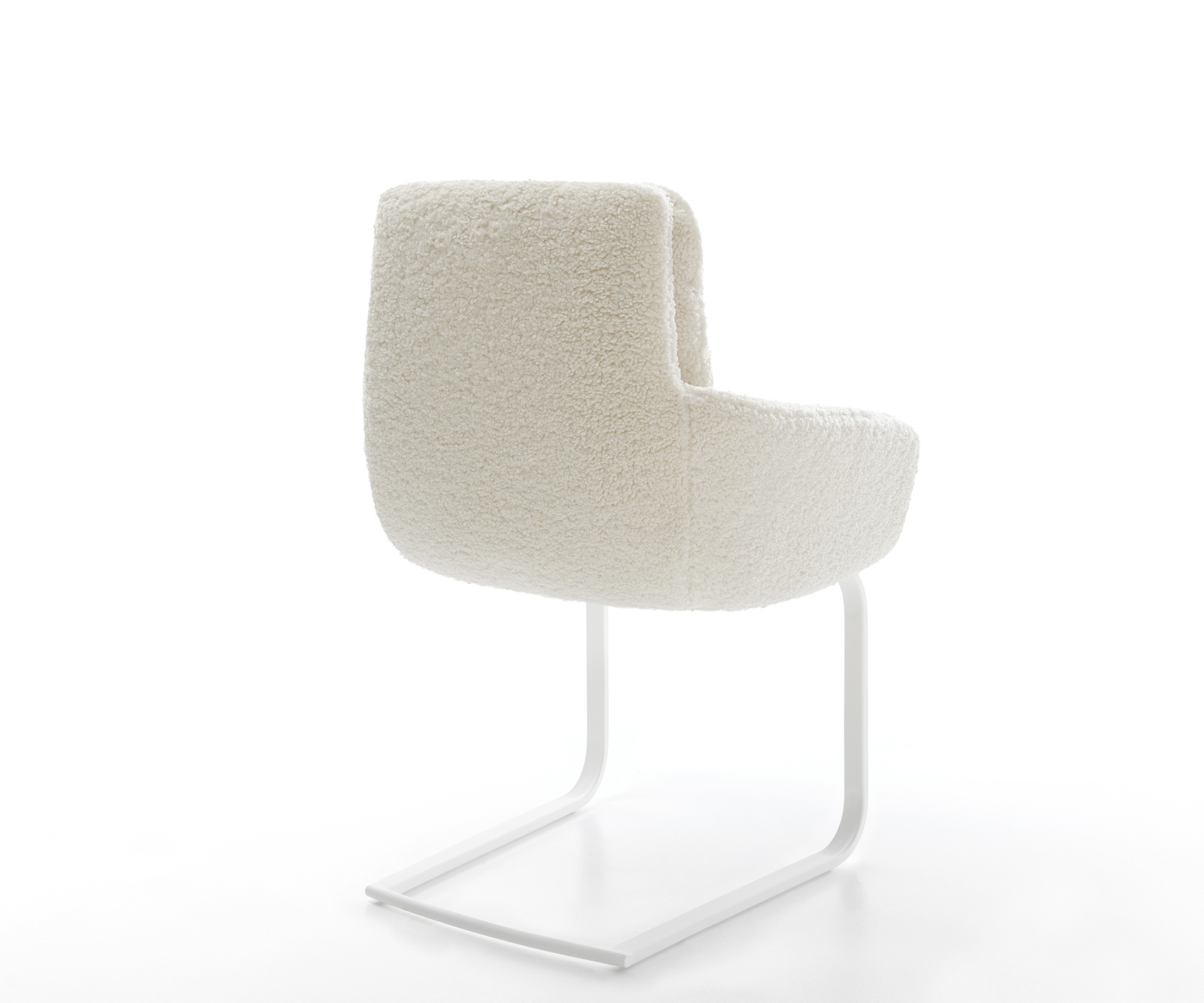 Étkezőszék Abelia-Flex karfás mikroszálas bézs konzolos lapos fehér - Image 5