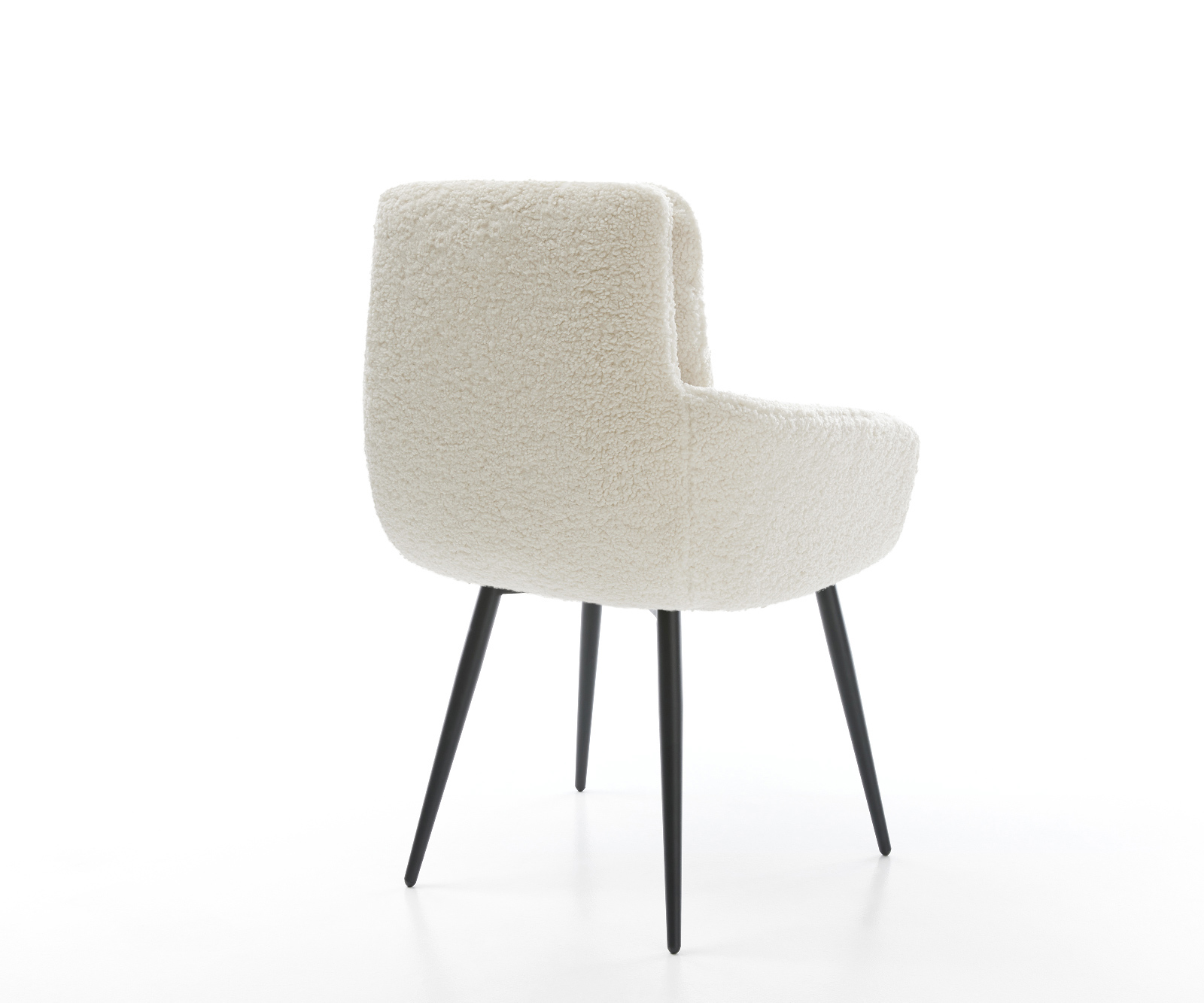 Étkezőszék Abelia-Flex karfás teddy szövet bézs 4 láb kúpos fekete - Image 5