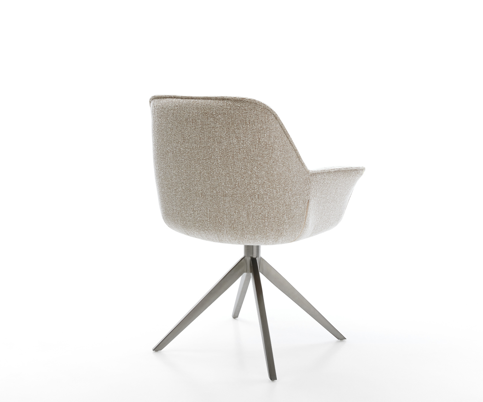 Étkezőszék Keila-Flex karfás szövettel puha bézs kereszt láb széles grafit 360° forgatható billenő - Image 5