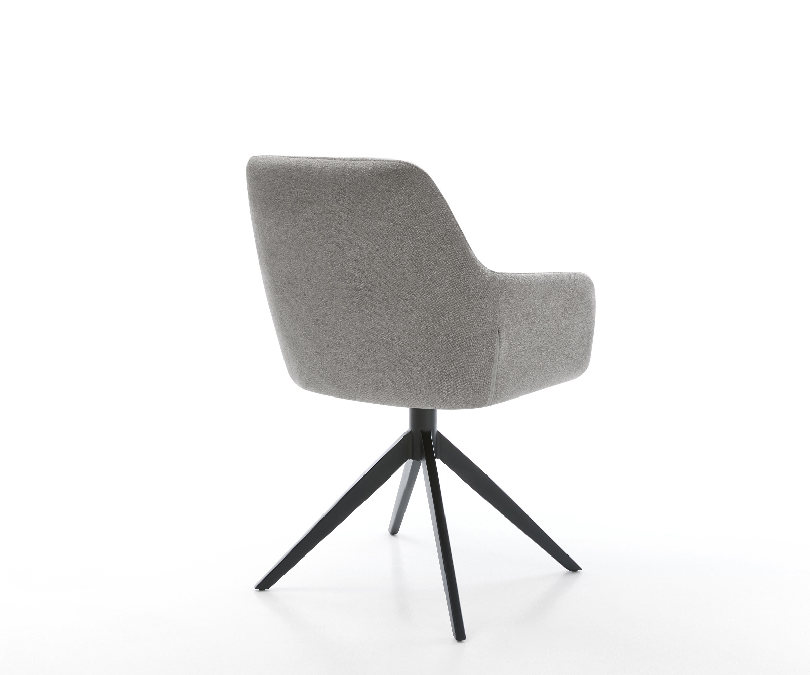 Étkezőszék Pejo-Flex strukturált szövet puha szürke kereszt láb széles fekete 360°-ban forgatható billenő funkció zsákrugós matrac - Image 5