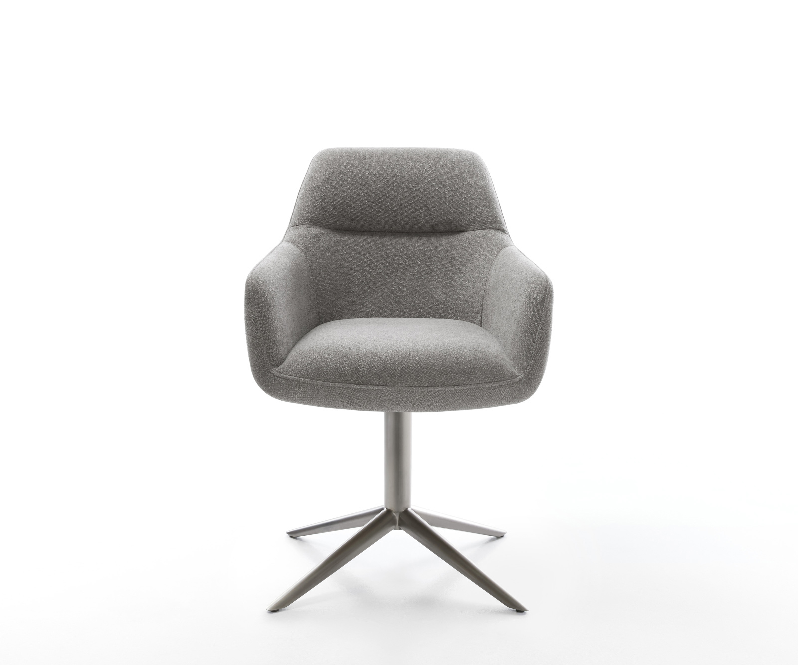 Étkezőszék Pejo-Flex strukturált szövet puha szürke kereszt láb grafit 360° forgatható billenő zsákrugó - Image 2