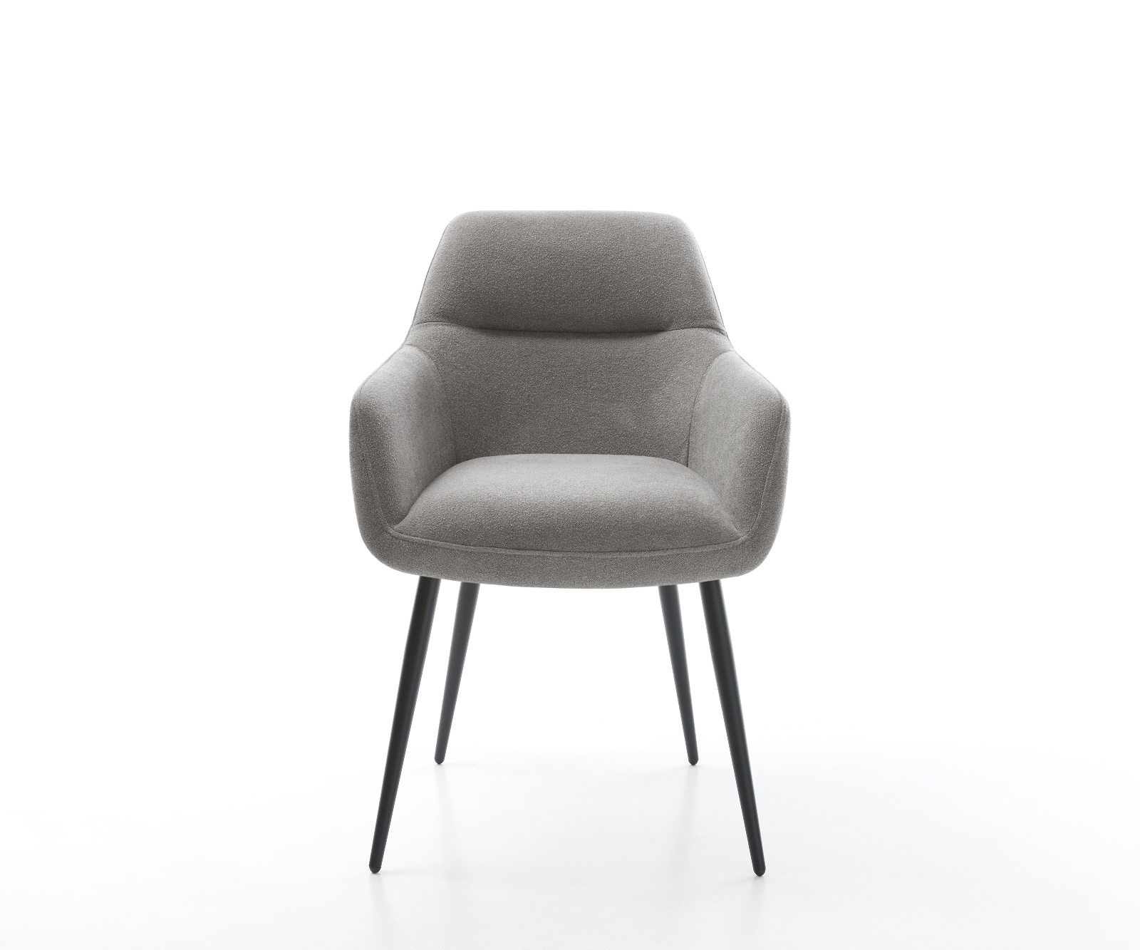 Étkezőszék Pejo-Flex strukturált szövet puha szürke 4 láb kúpos fekete zsákrugó - Image 2