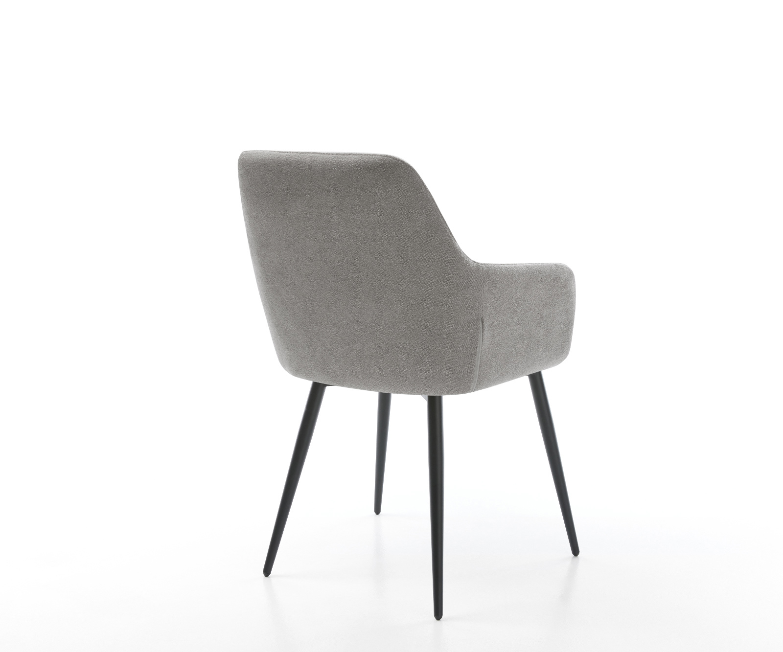 Étkezőszék Pejo-Flex strukturált szövet puha szürke 4 láb kúpos fekete zsákrugó - Image 5