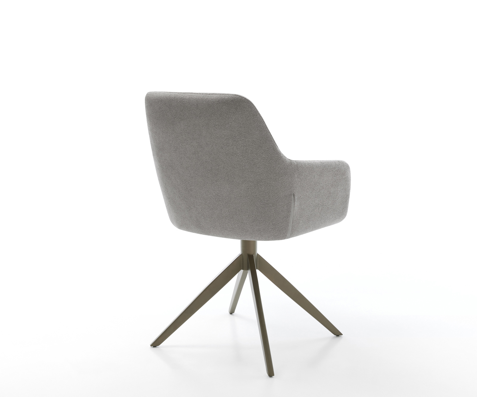 Étkezőszék Pejo-Flex strukturált szövet puha szürke kereszt láb széles titán színű hatvan fokban forgatható billenő zsákrugós matrac - Image 5