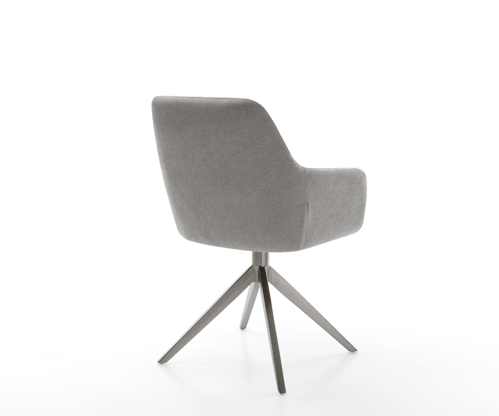 Étkezőszék Pejo-Flex strukturált szövet puha szürke kereszt láb széles grafit 360°-ban forgatható billenő funkció zsákrugós matrac - Image 5